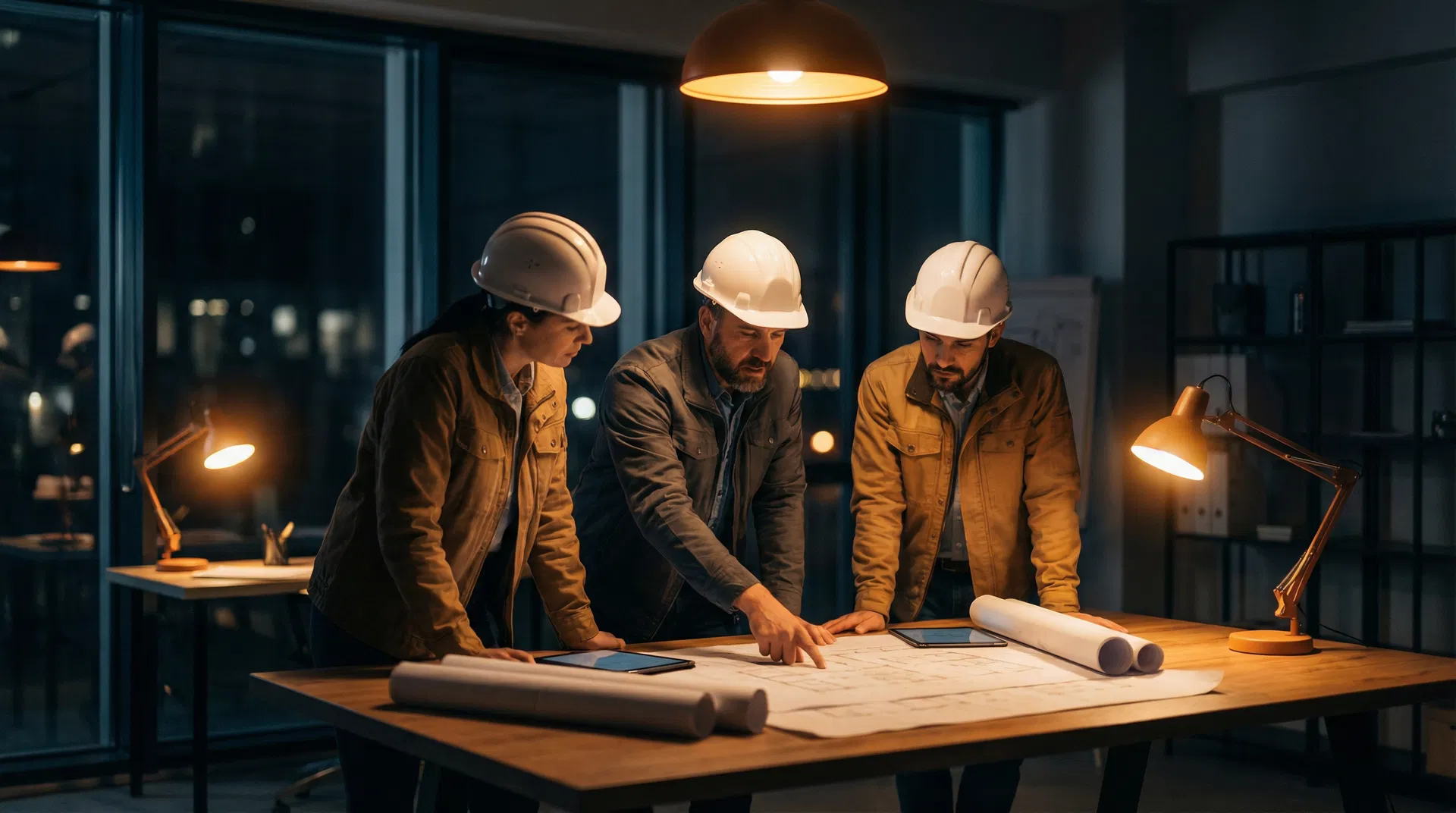 Radix team reviewing plans