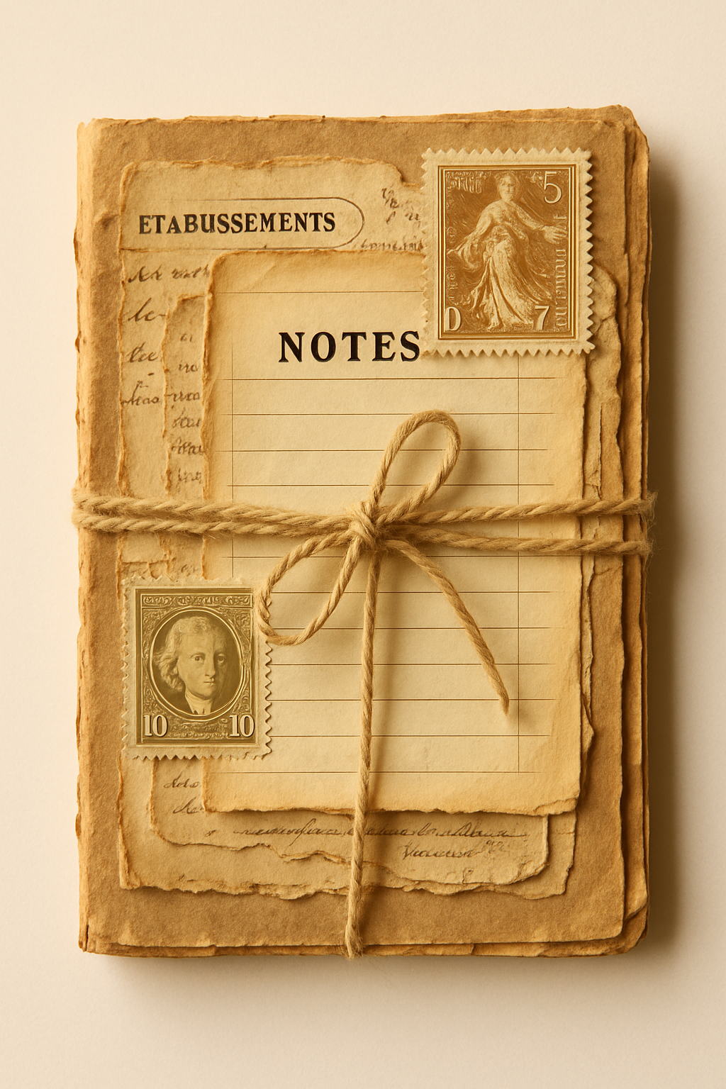 Capa de Caderno Junk Journal Style