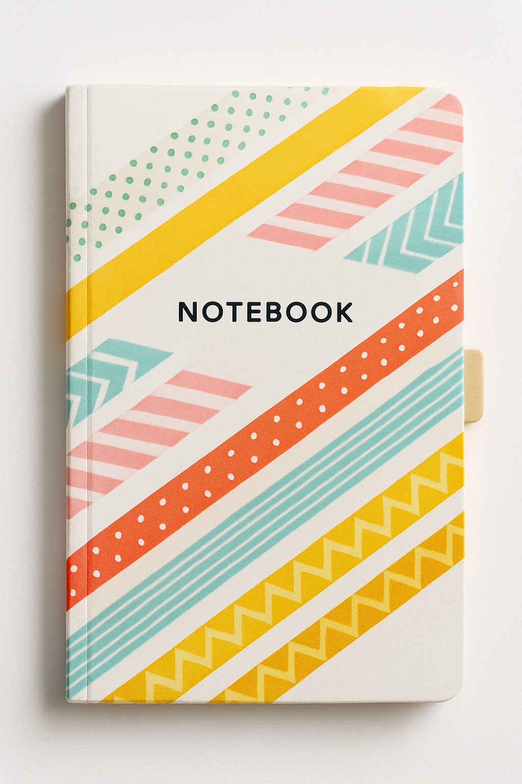 Capa com Design Geométrico de Washi Tapes