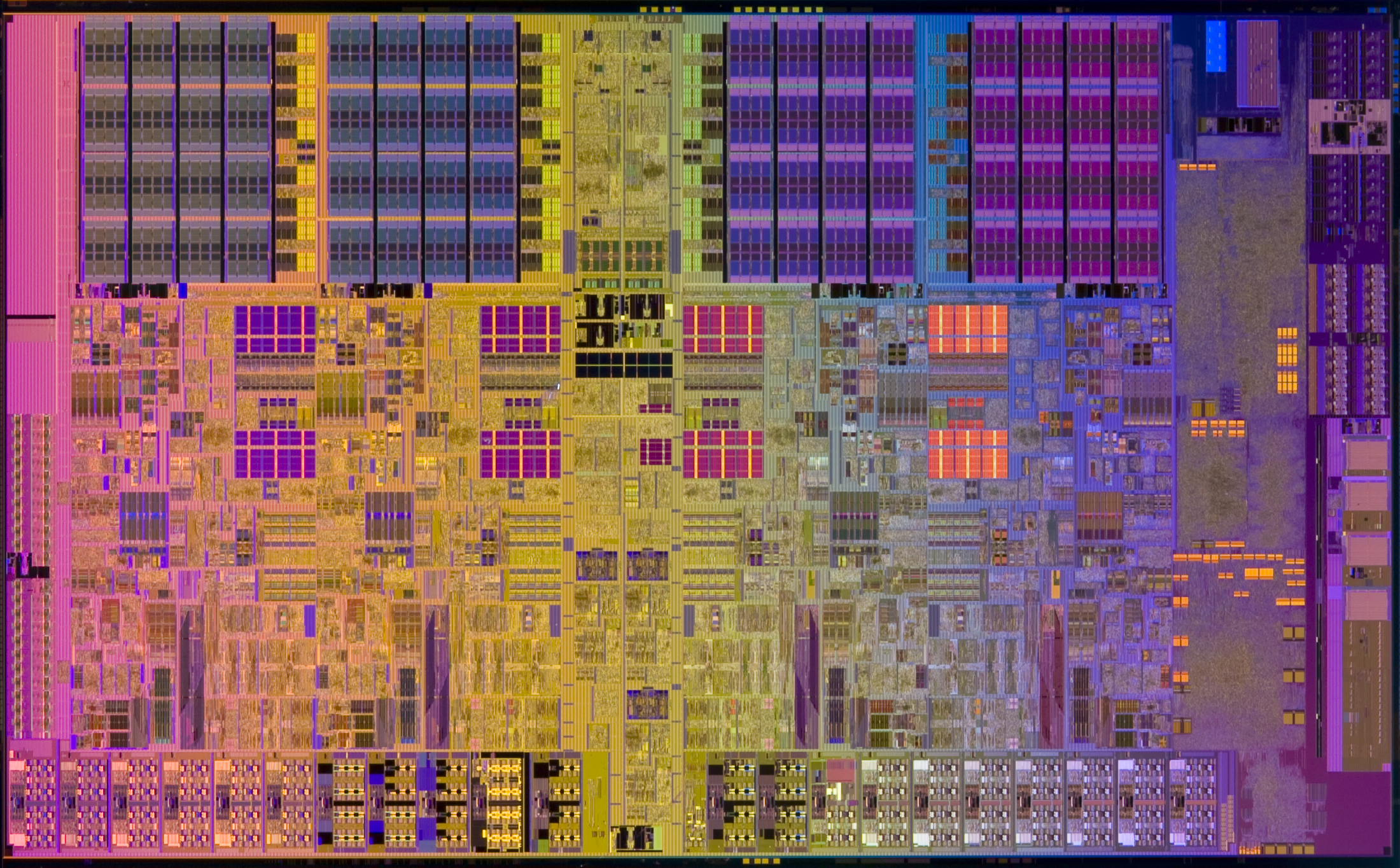 CPU Die Microscope View
