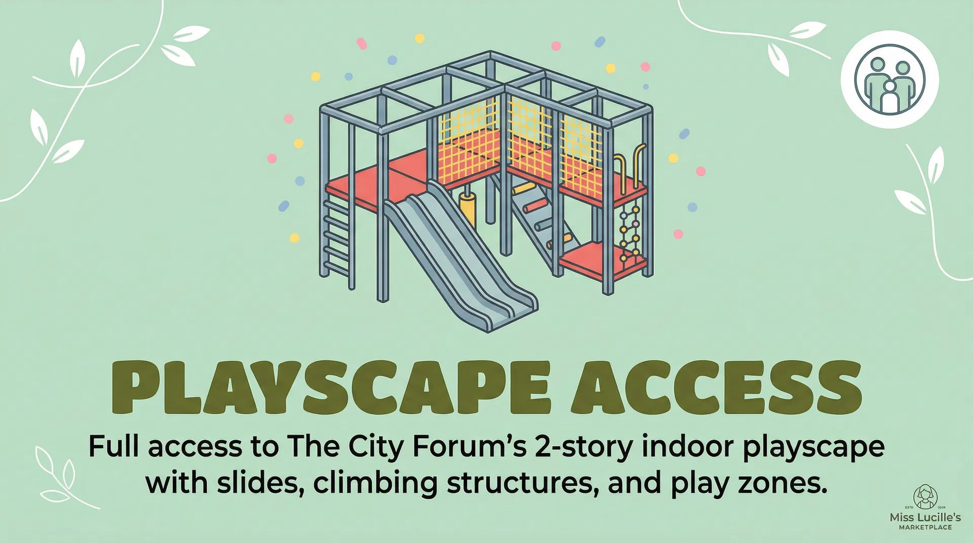 Playscape Access - Colorful indoor playground with slides and climbing structures