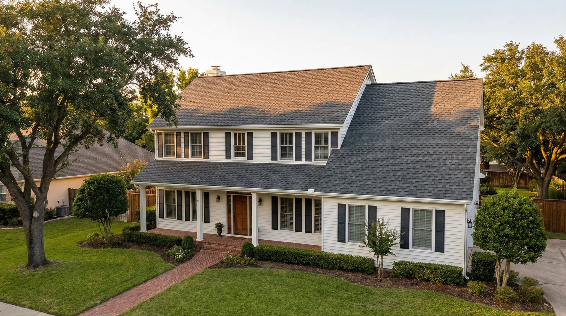 Beautiful Connecticut home with professional GAF roofing installation by Restoration Control