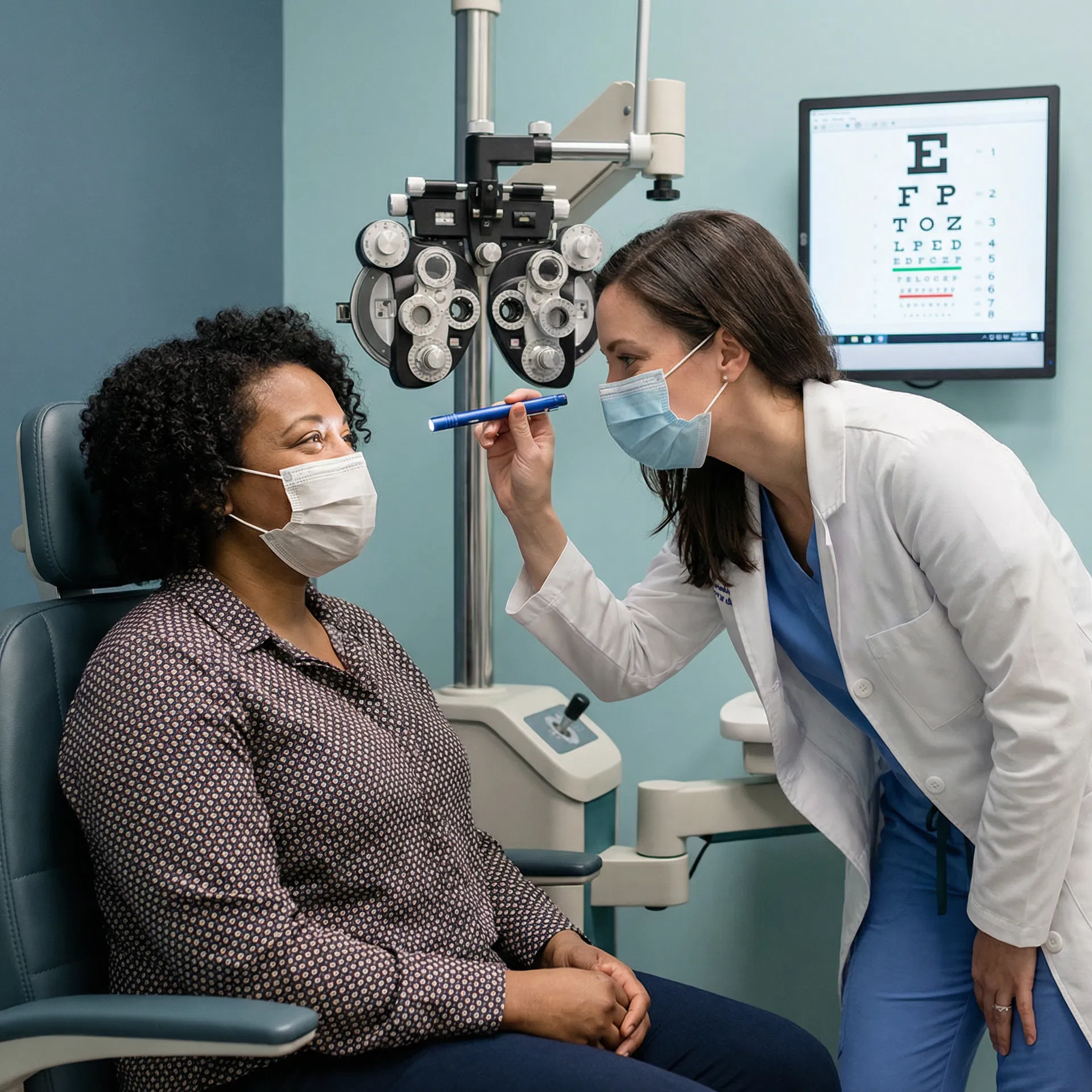 Emergency eye care examination