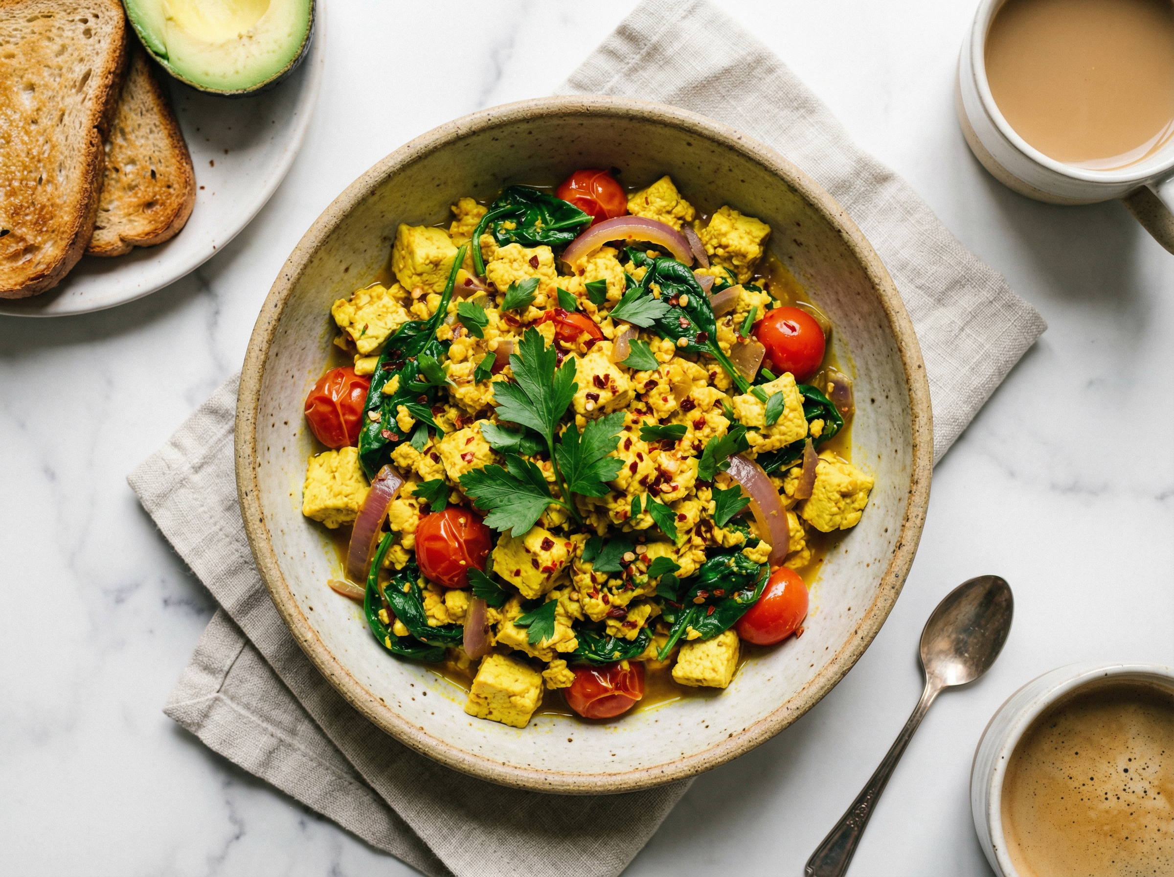 Tofu Scramble with Turmeric & Spinach