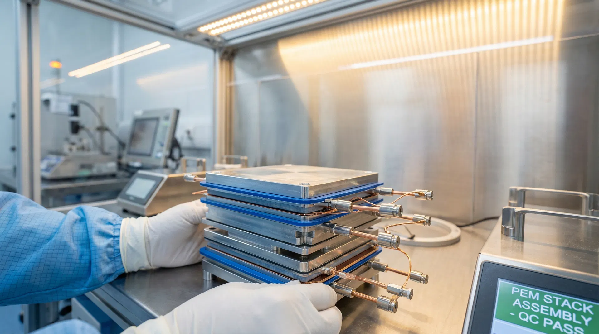 PEM fuel cell stack assembly