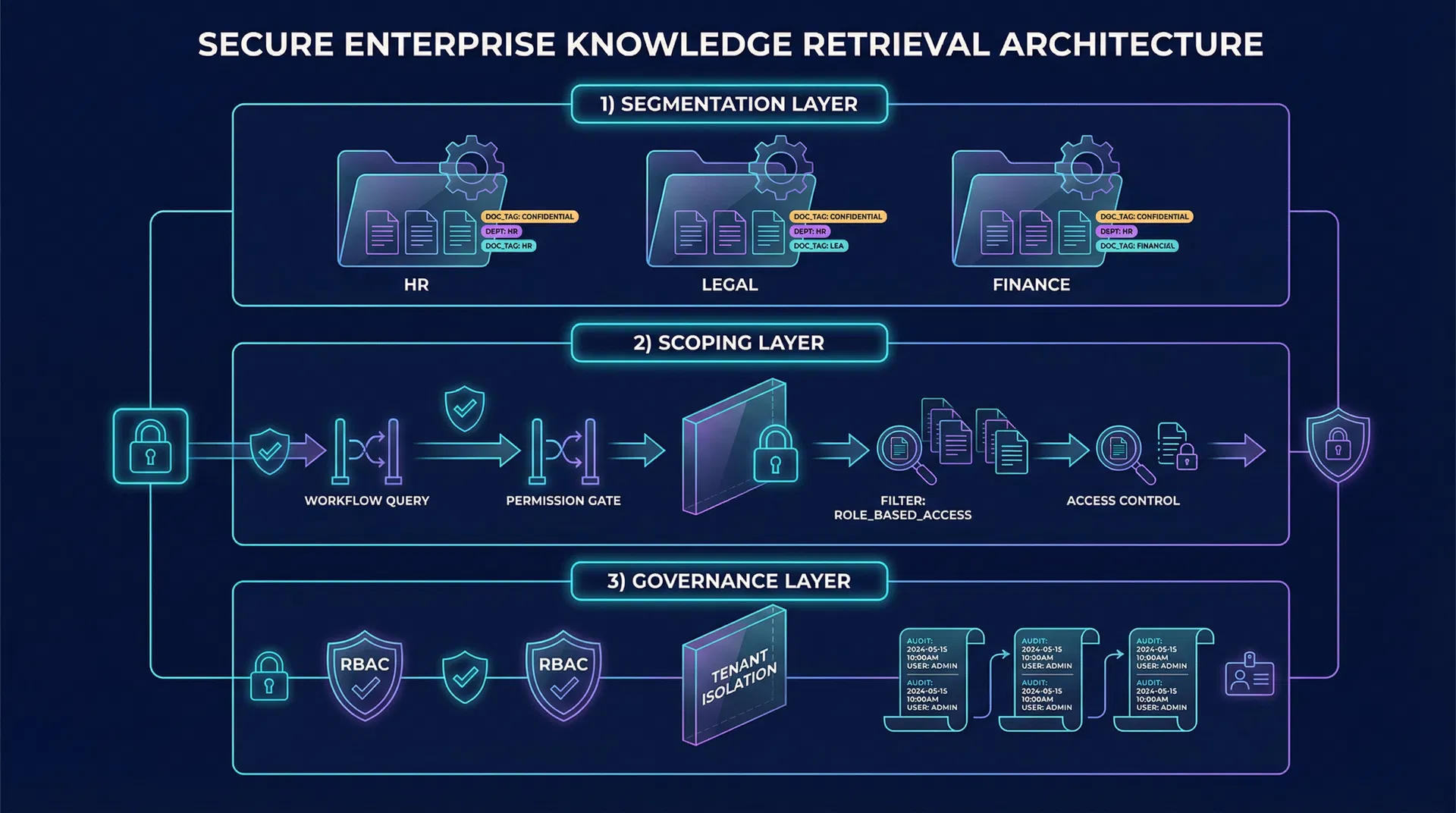 How to Secure Enterprise Knowledge Retrieval: Scoping, Segmentation, and Governance
