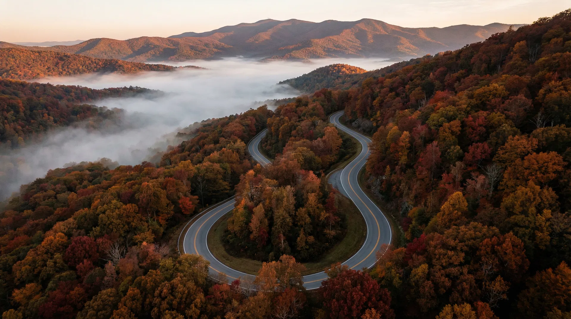 Winding mountain road