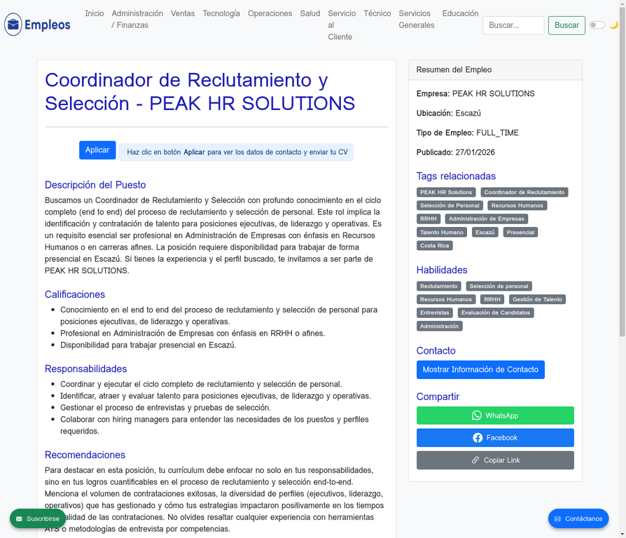 Paso 2: Página de Detalles de la Vacante