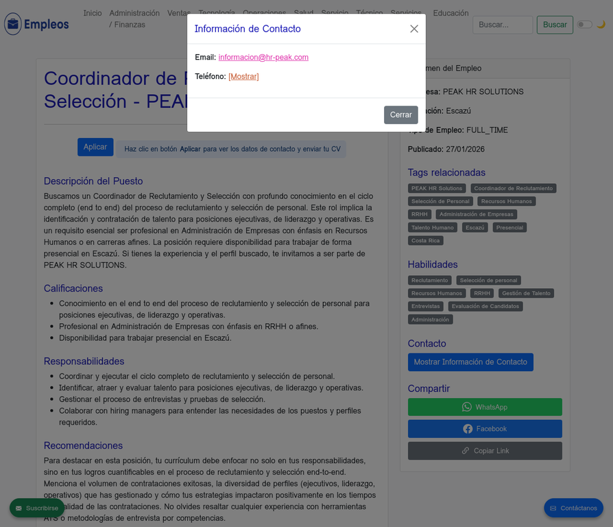 Paso 3: Revelar el Email de Contacto