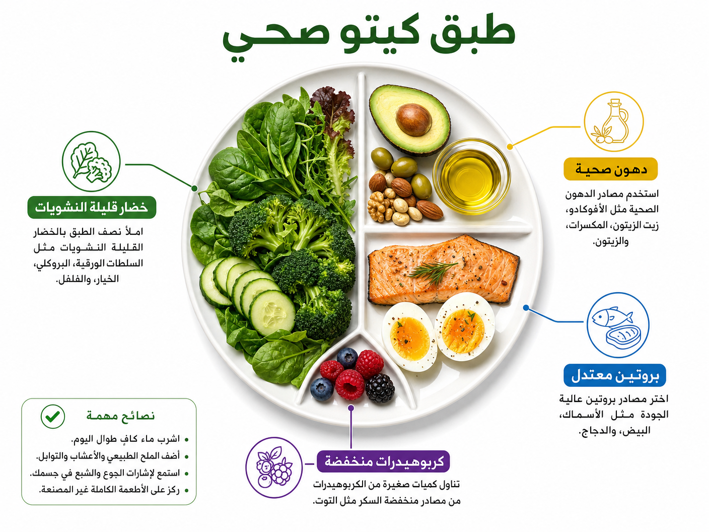 طبق كيتو صحي