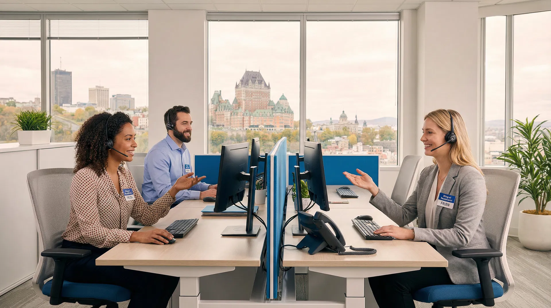 Équipe de réceptionnistes bilingues RTL Centre d'appel Montréal