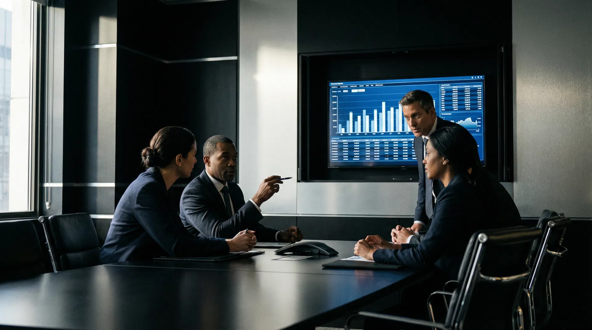 Corporate strategy meeting