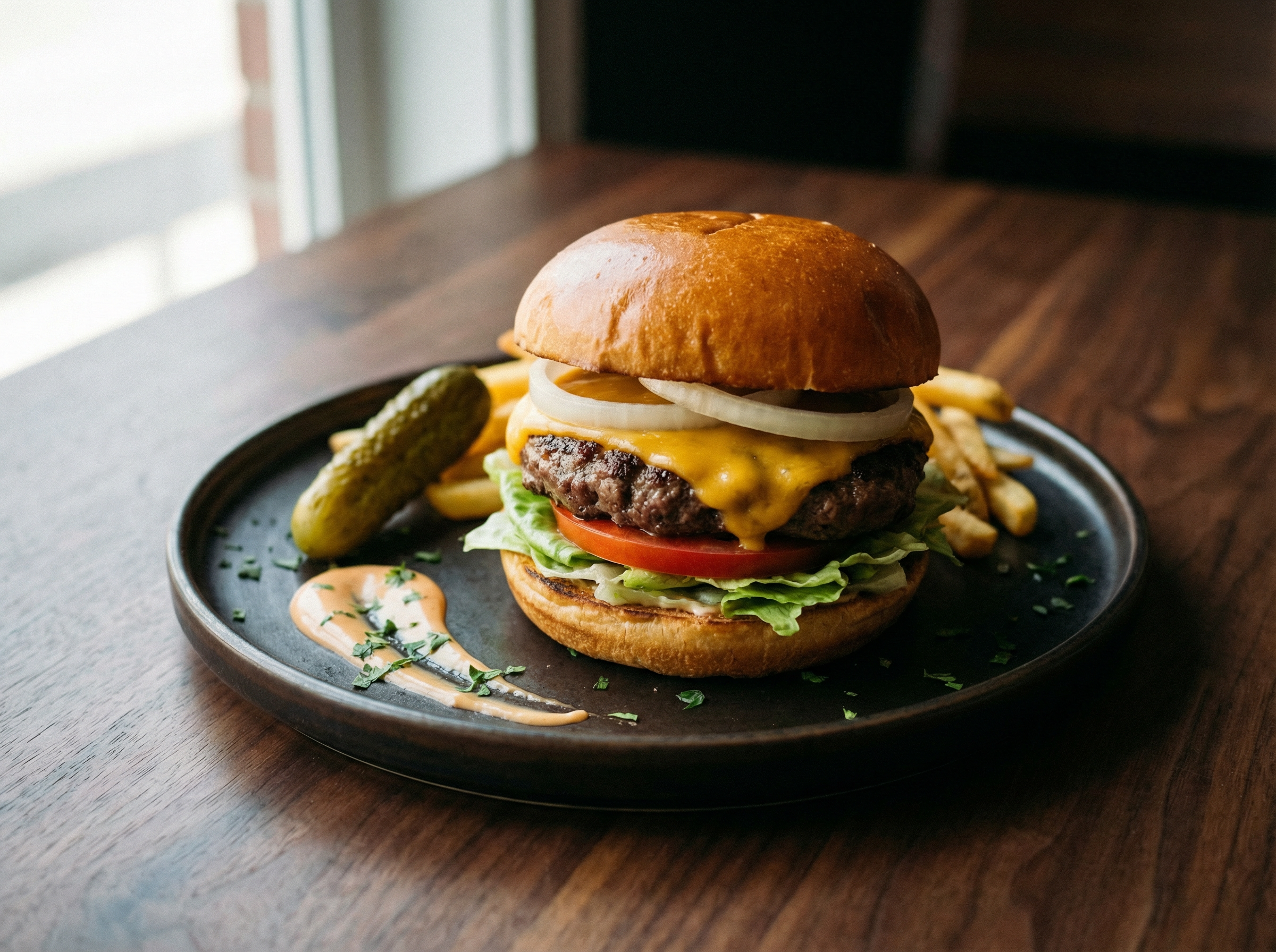 Aussie Beef Burger with the Lot