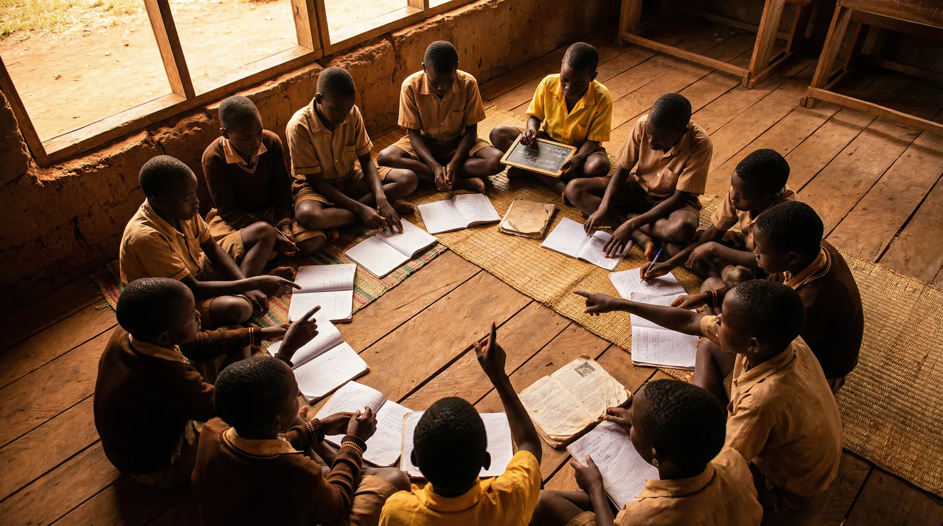 African students learning together