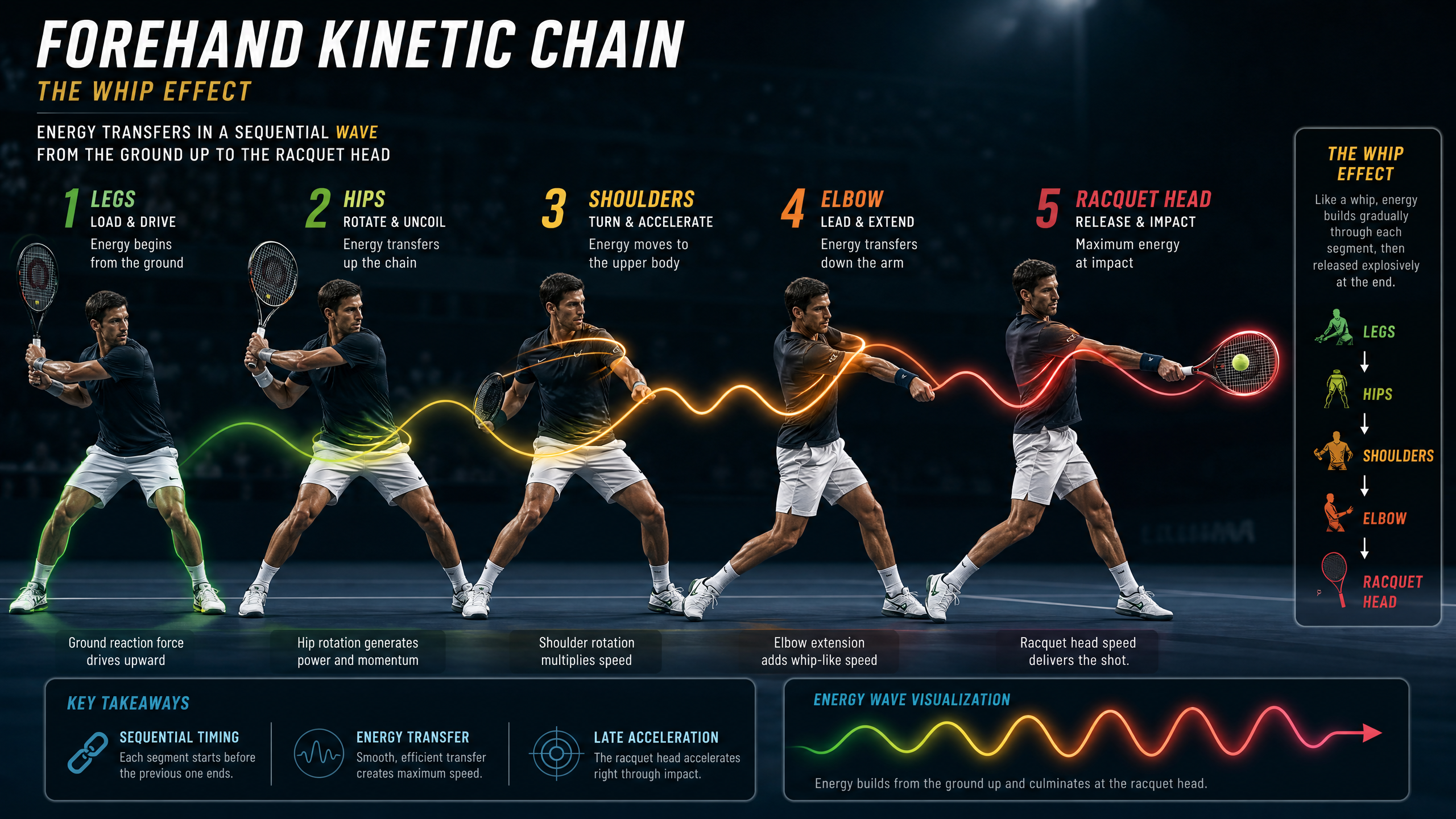 Forehand Kinetic Chain Whip Effect