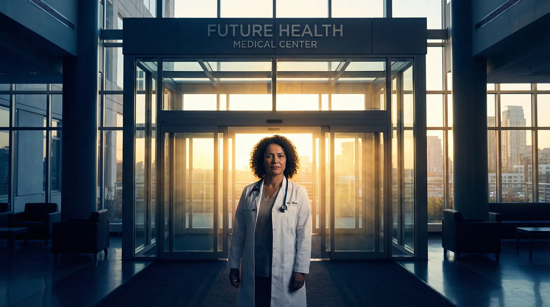 Médico em hospital americano