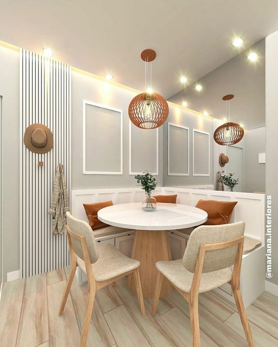 Canto alemão funcional em cozinha planejada