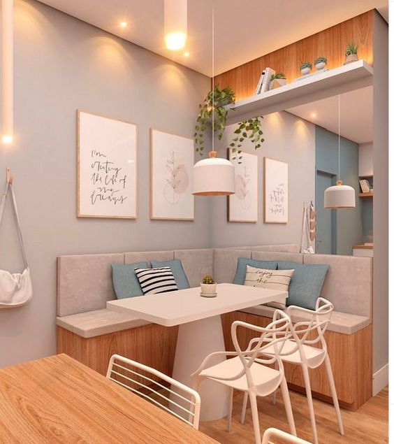 Canto alemão planejado para sala de jantar