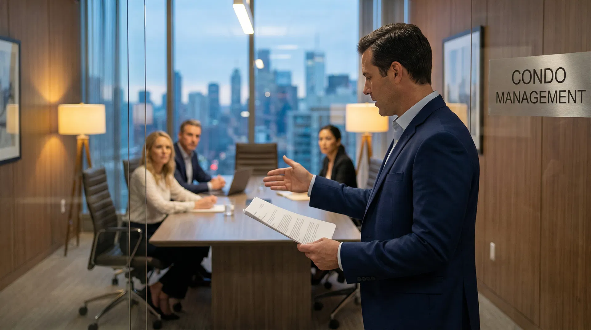 Reunião de gestão condominial