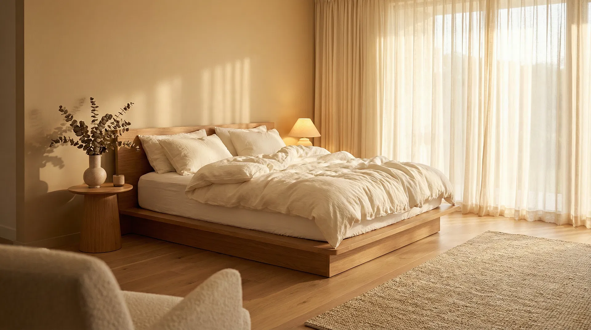 Quarto aconchegante com colchão Castor