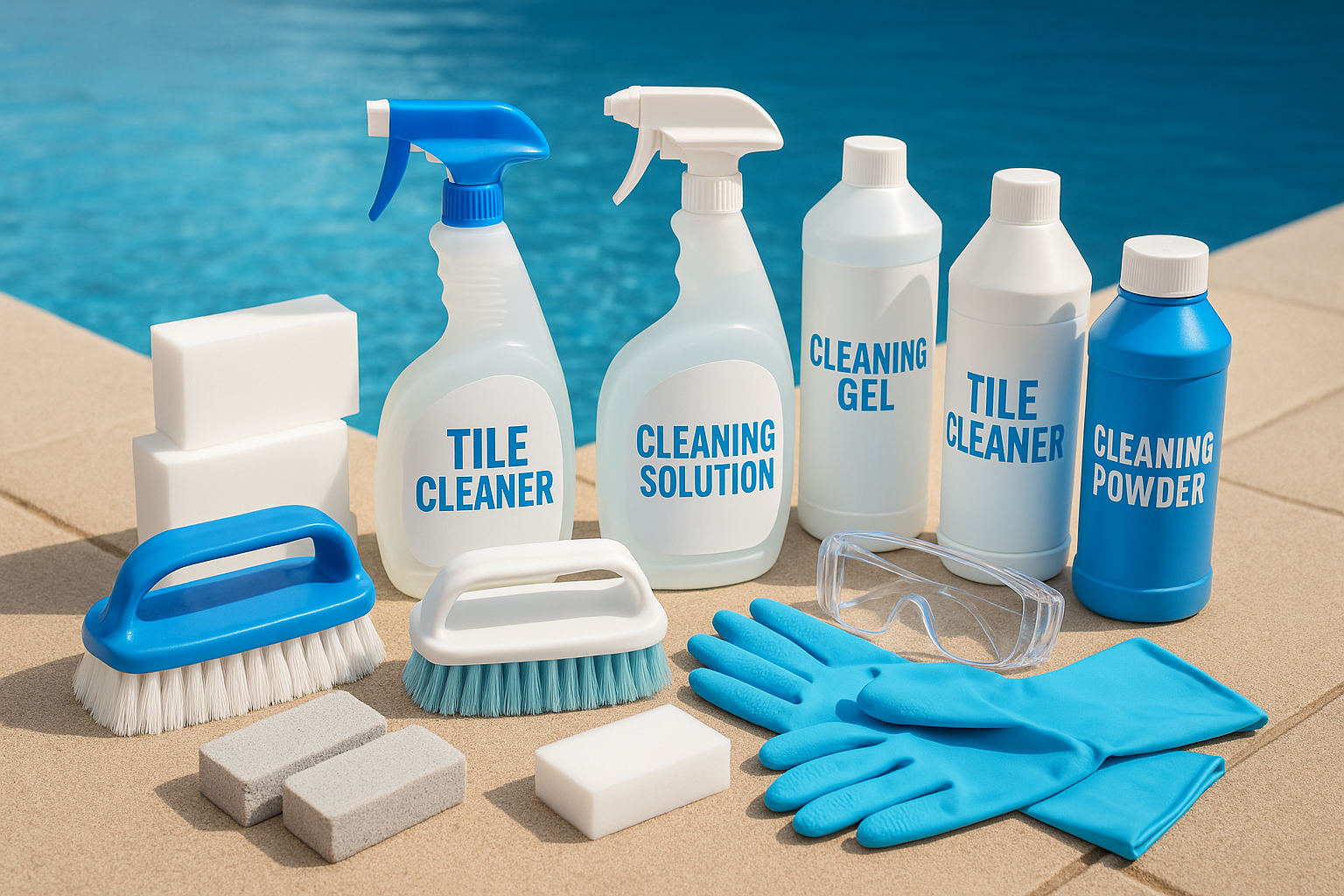 Pool cleaning tools and supplies