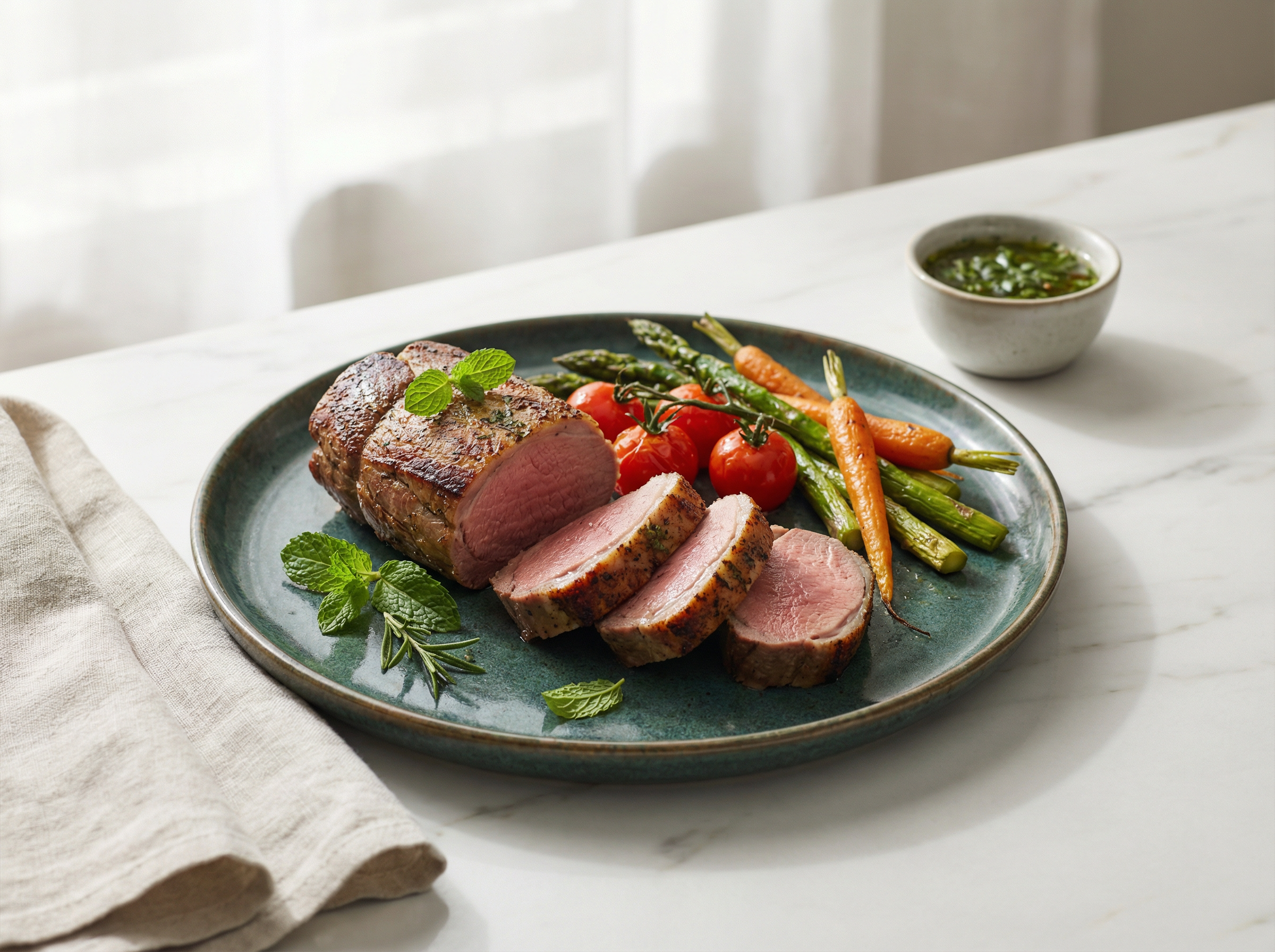 Australian Spiced Lamb Chops with Rocket Salad