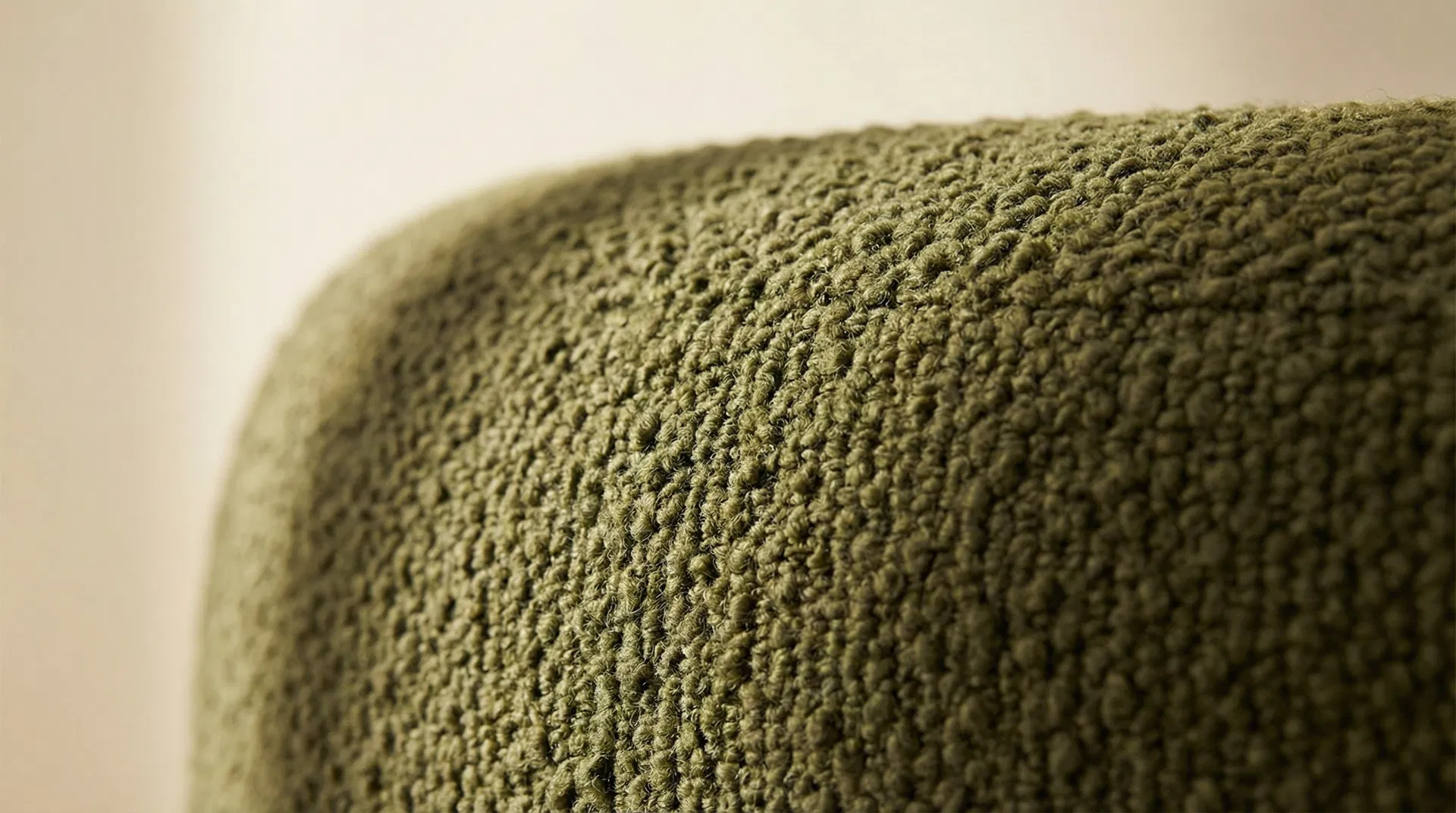 Premium Stoffqualität – Bouclé-Gewebe in Nahaufnahme