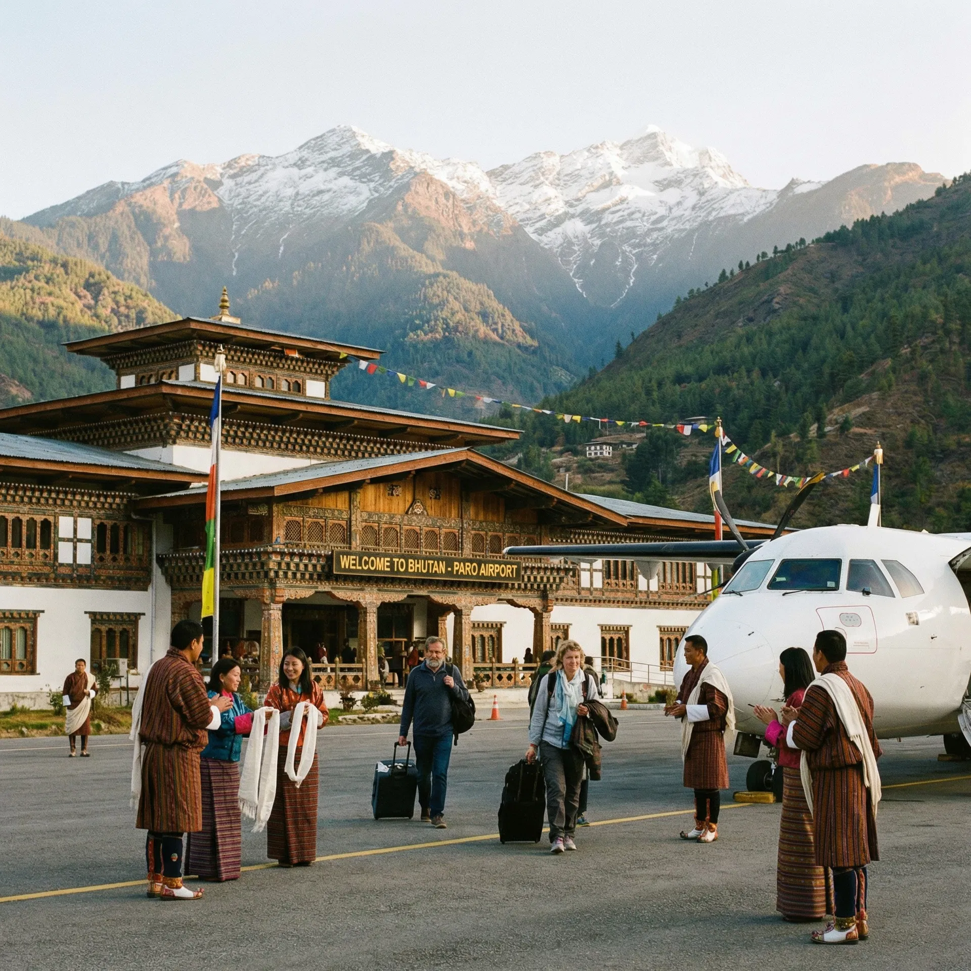 Arrival in Paro
