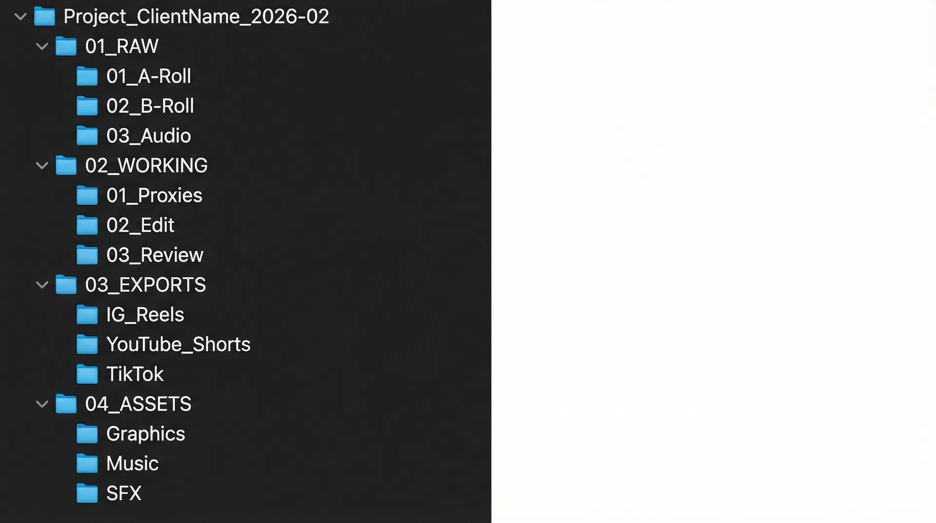 Folder structure screenshot
