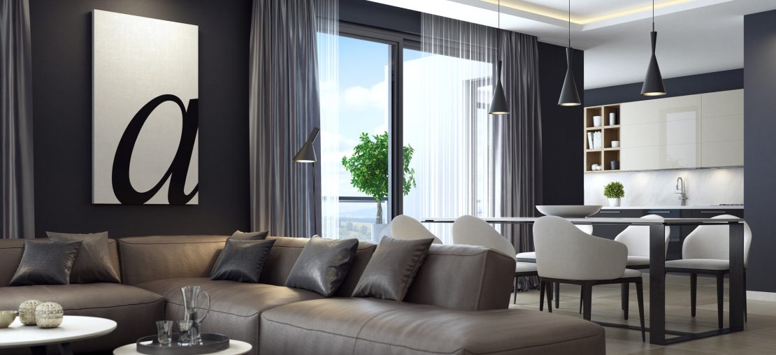 Apartamento de luxo com decoração moderna