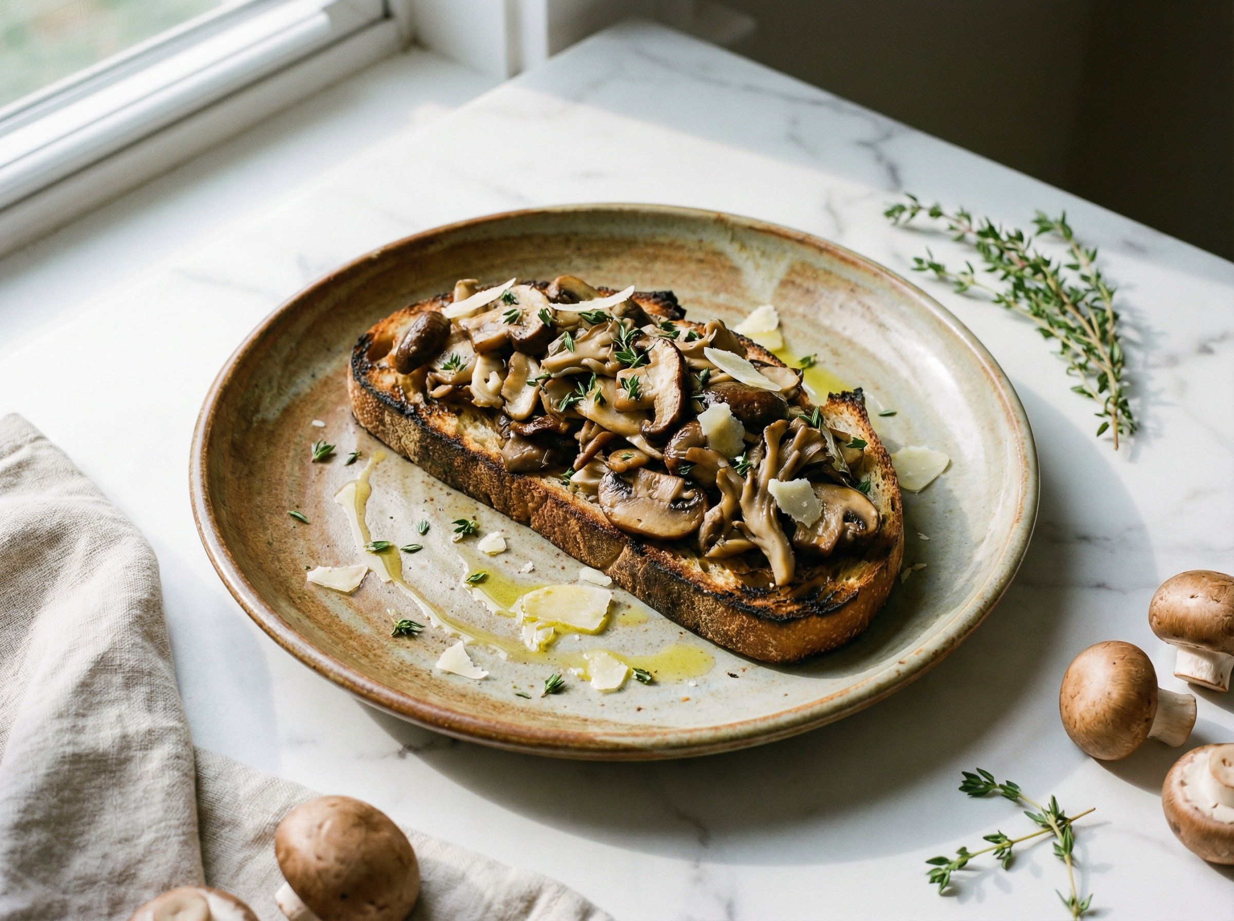 Mushroom & Thyme Bruschetta