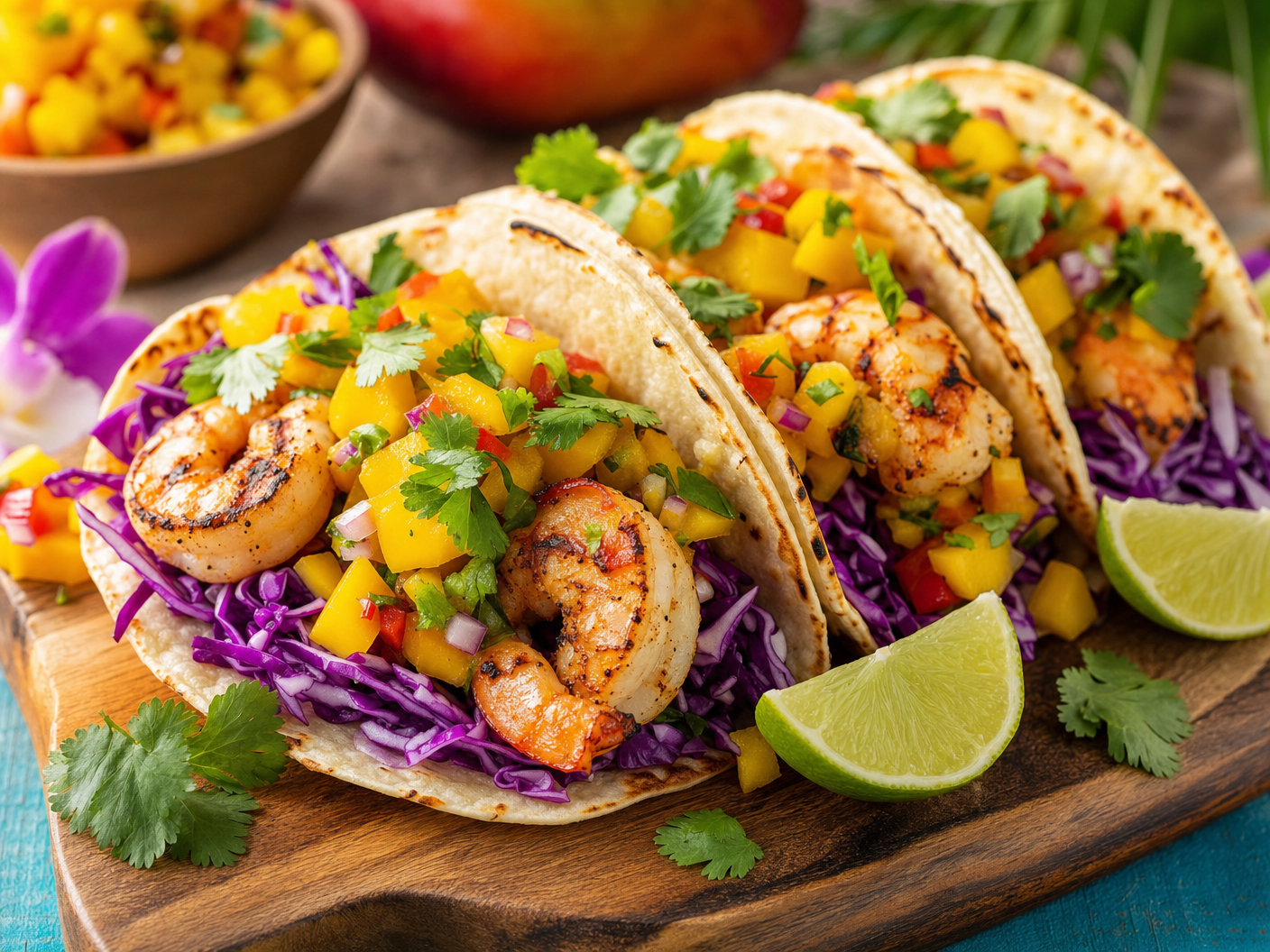 Mango Shrimp Tacos