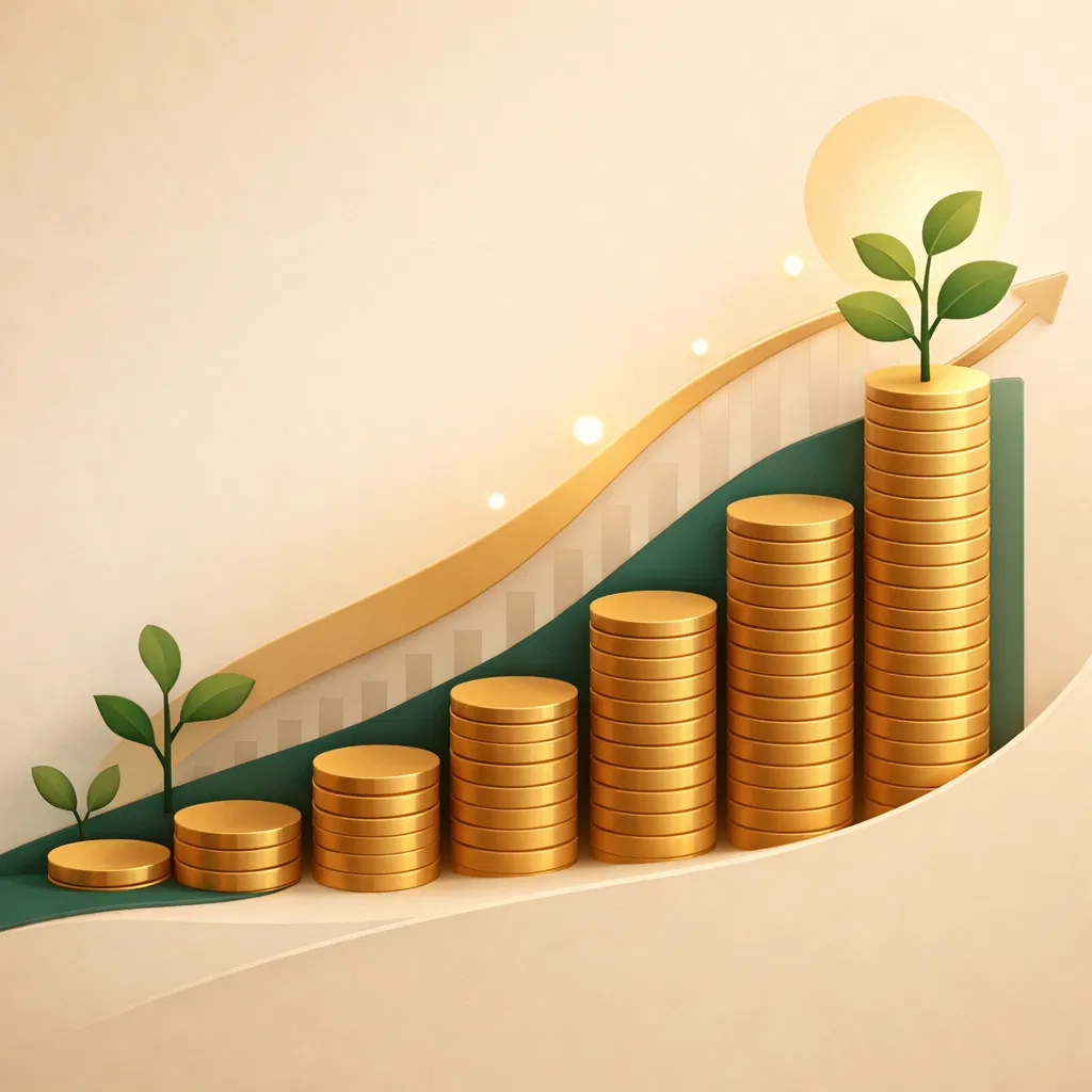 Ilustración de crecimiento compuesto