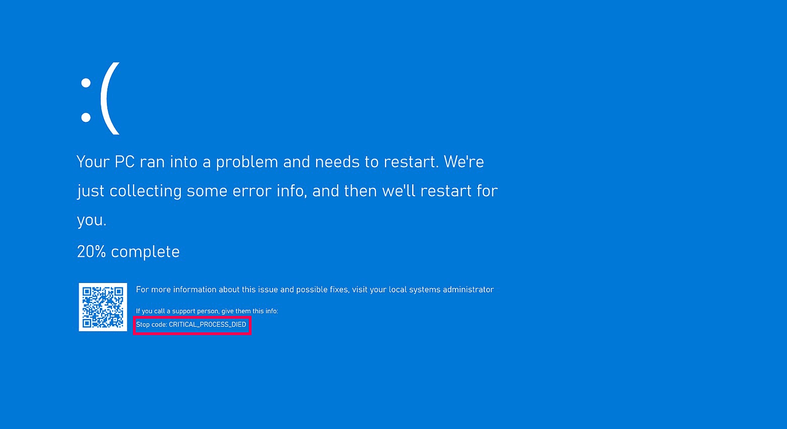 Daftar kode error umum pada BSOD