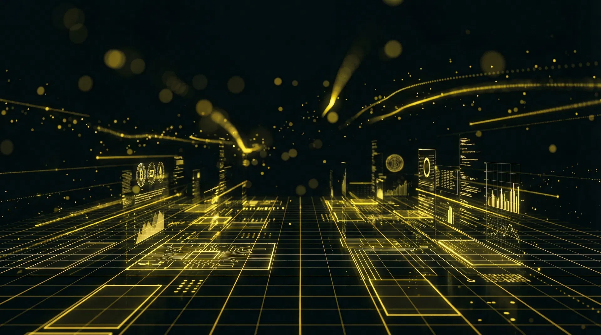 Cryptocurrency trading dashboard background