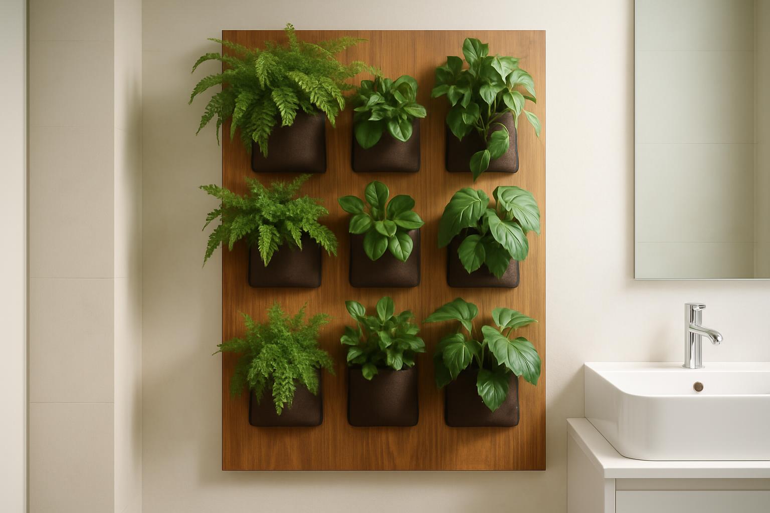 Jardim vertical para banheiro