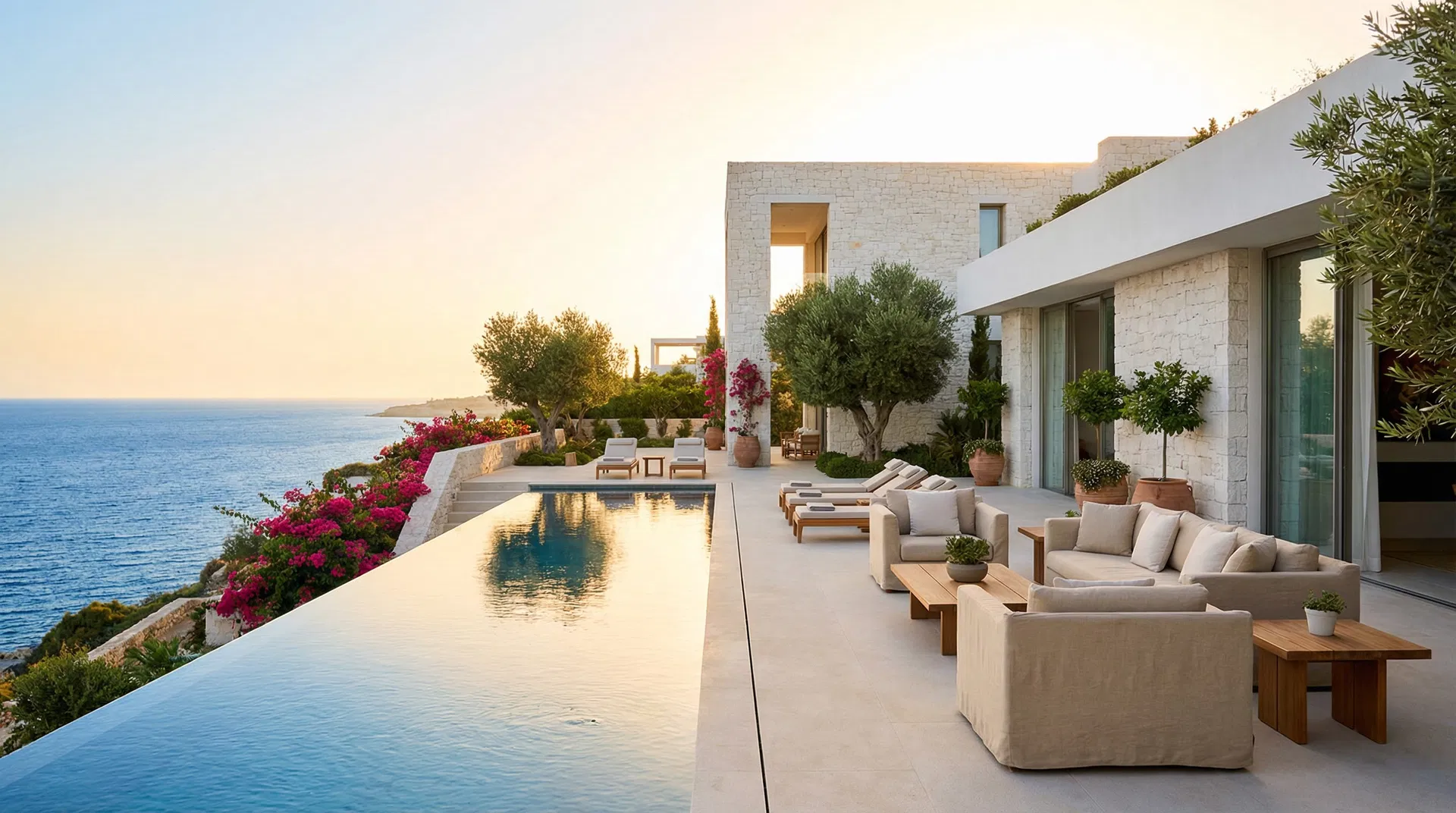 Luxuriöse Villa auf Zypern mit Infinity-Pool und Meerblick