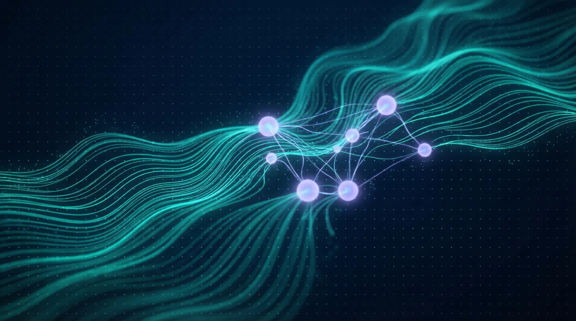 Abstract background with neural network patterns