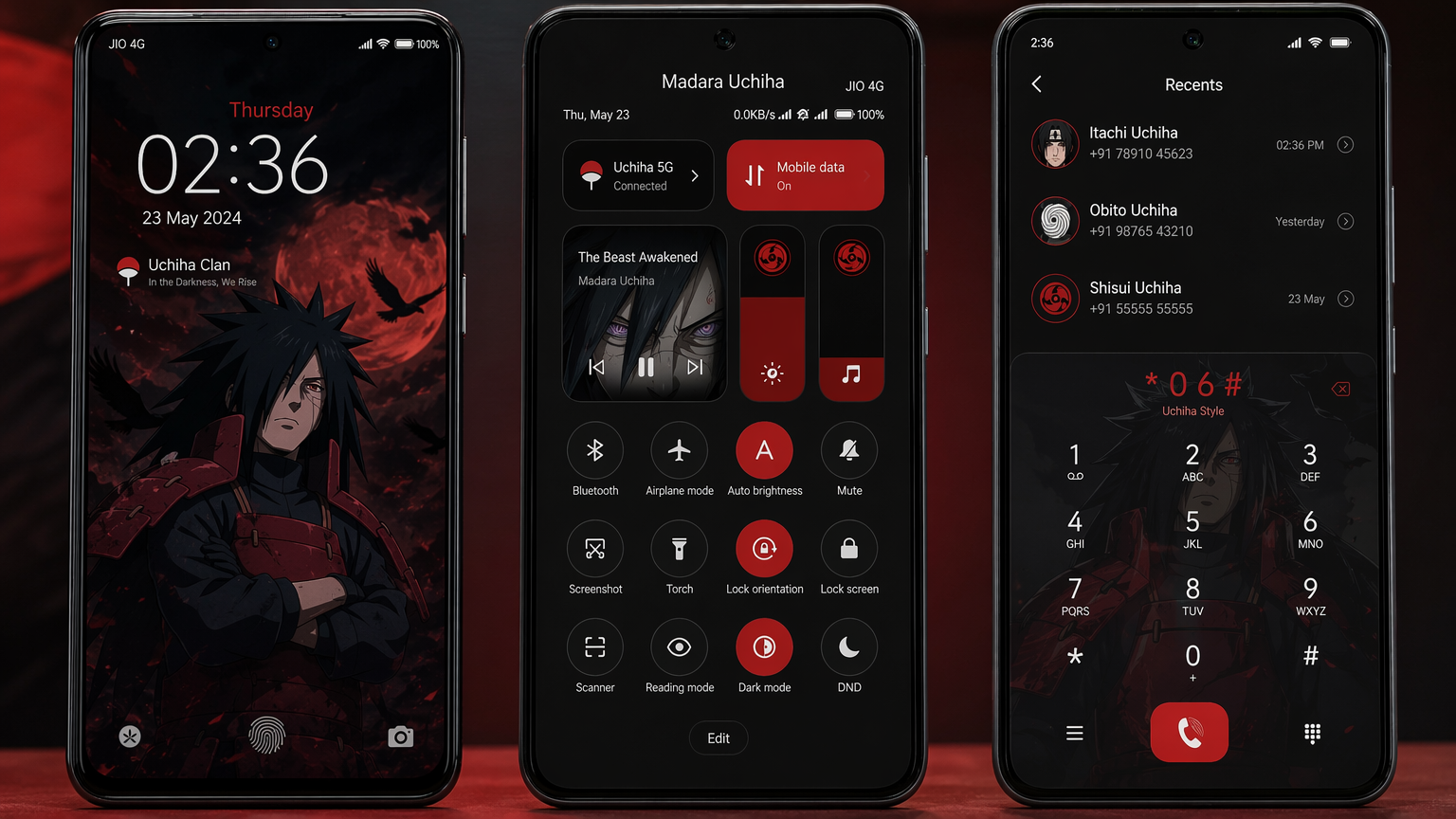 Madara Theme MIUI UI Design