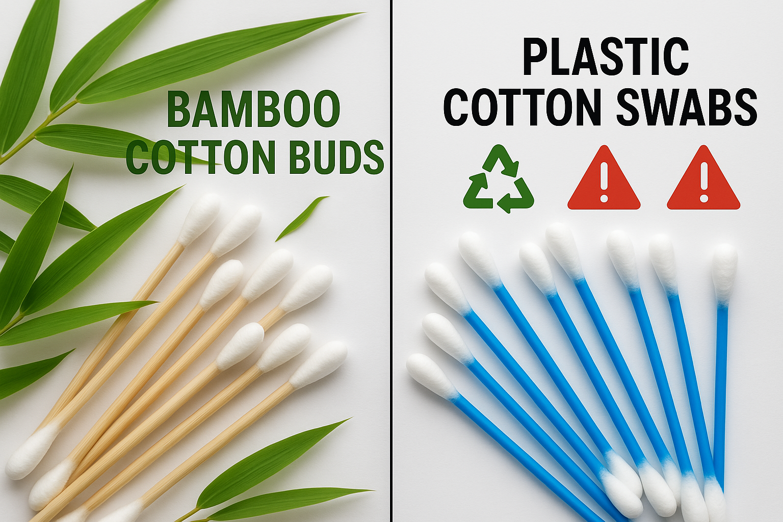 Bamboo vs Plastic Cotton Swabs Comparison