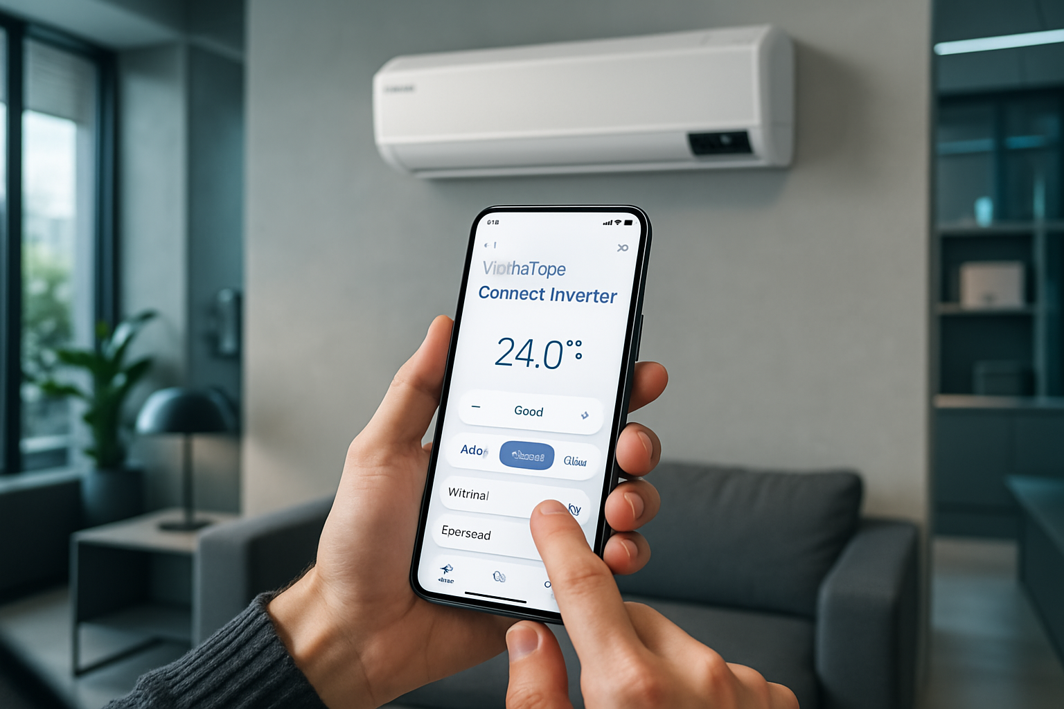 Controle do ar-condicionado Samsung WindFree pelo aplicativo SmartThings