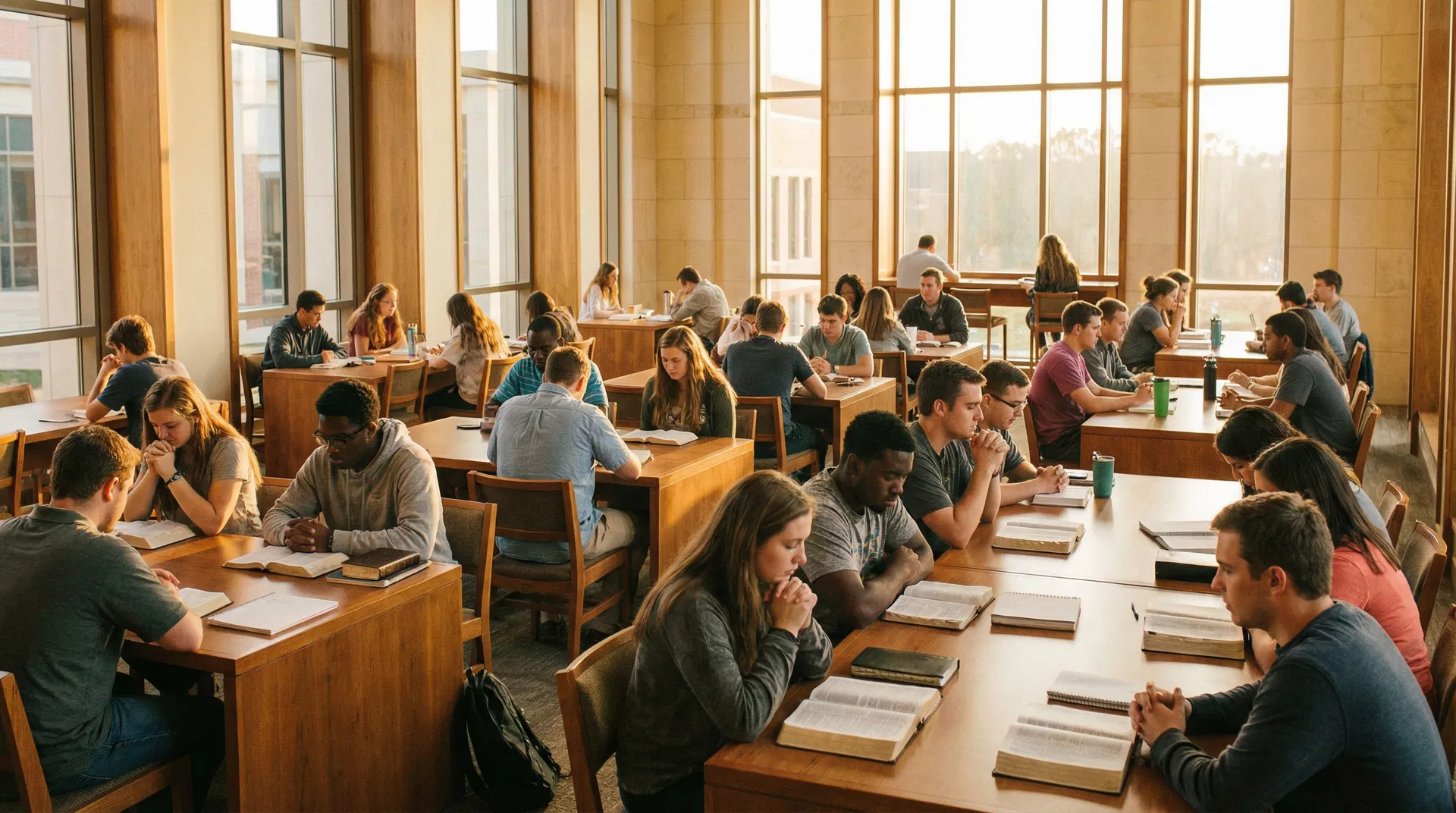 DeepGrace Bible School students in study