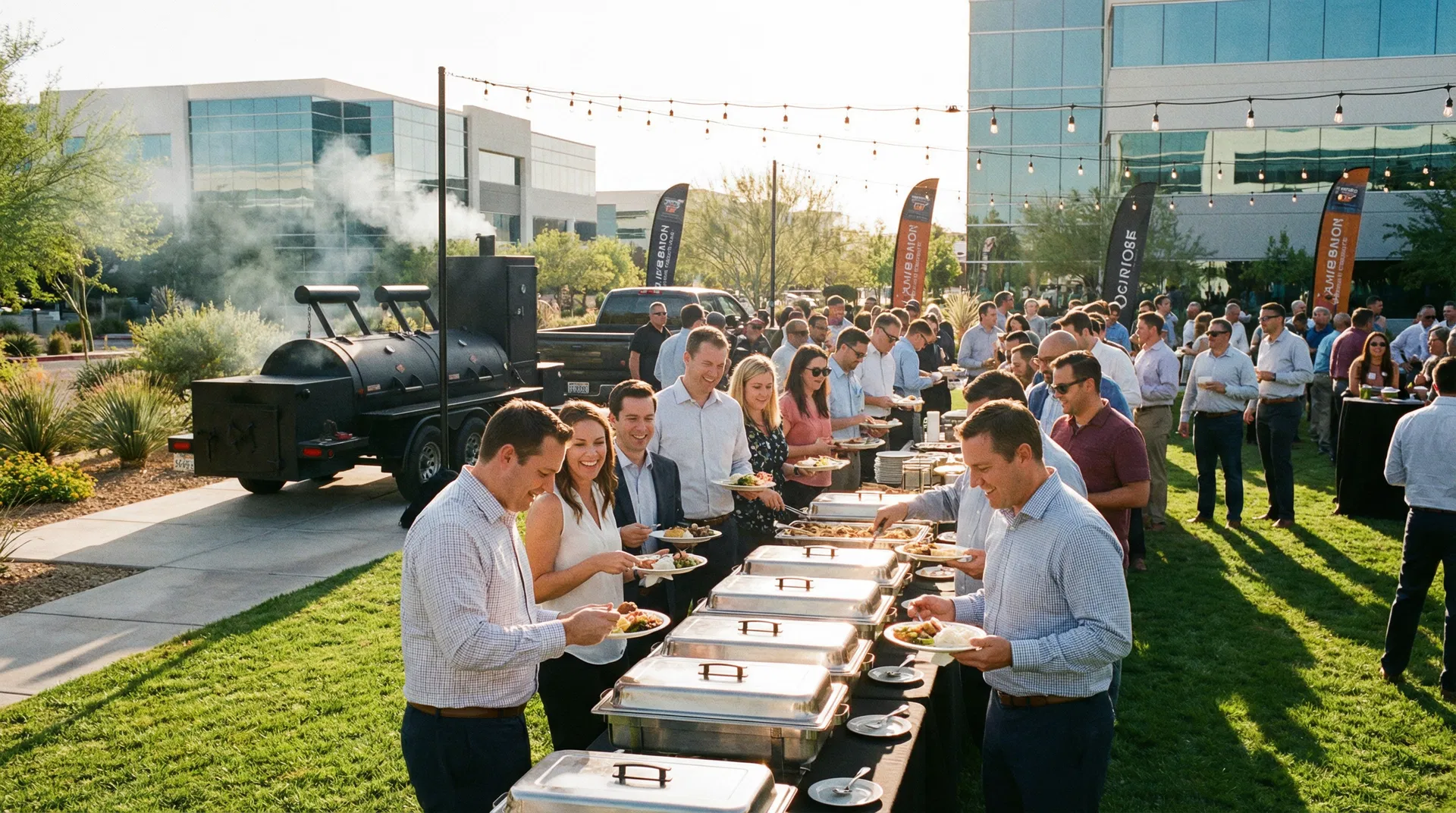 Aussom Aussie BBQ corporate catering event