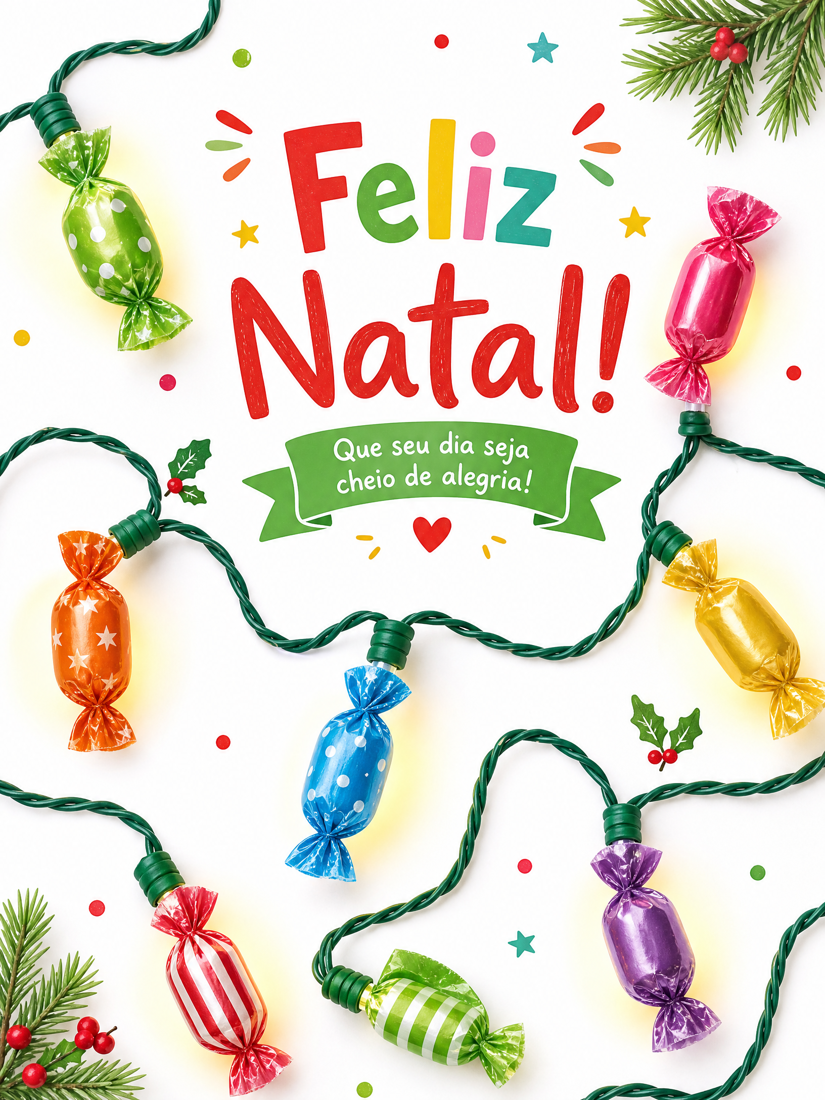 Luzinhas de Natal com Balas