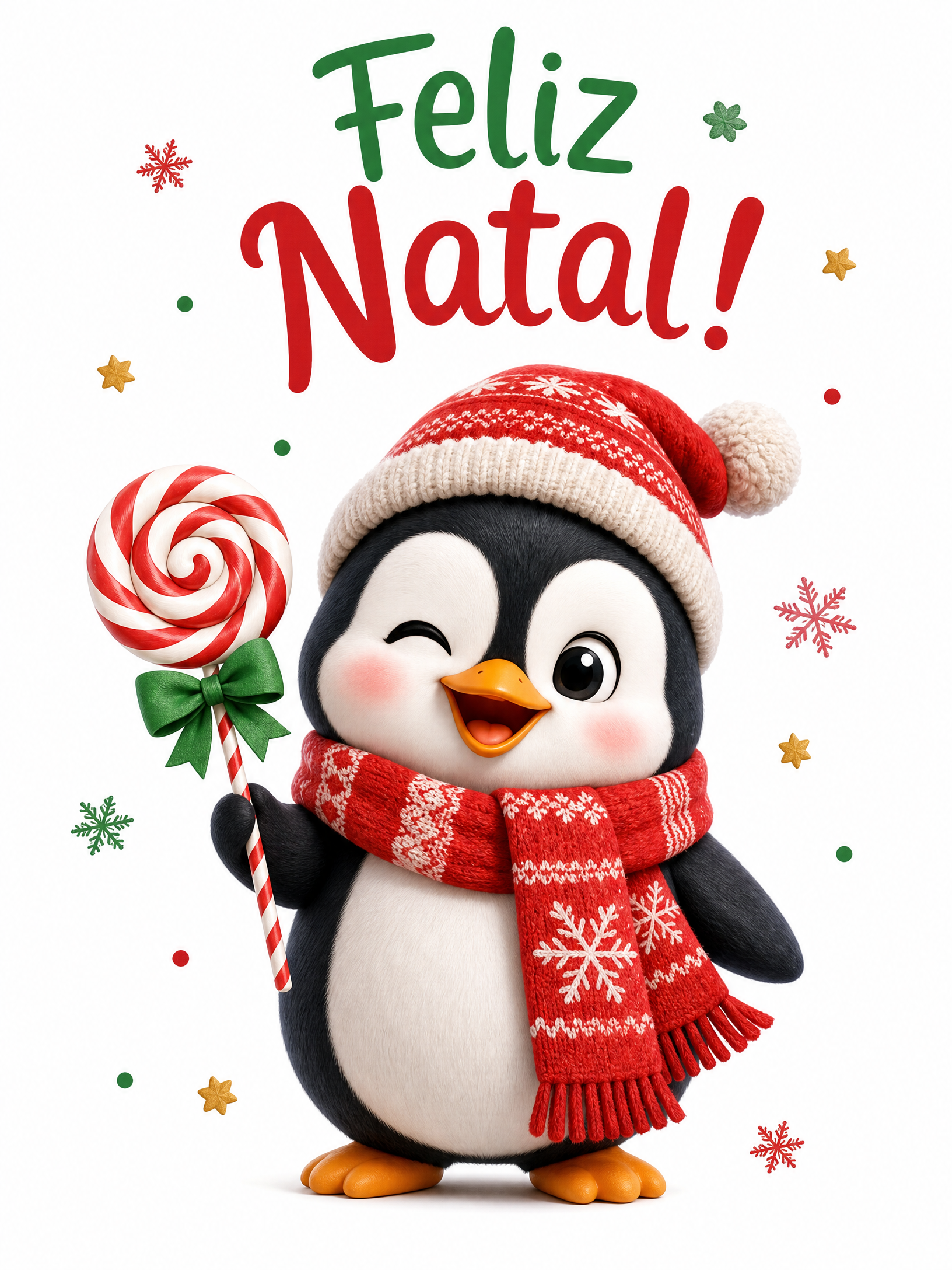 Pinguim com Pirulito