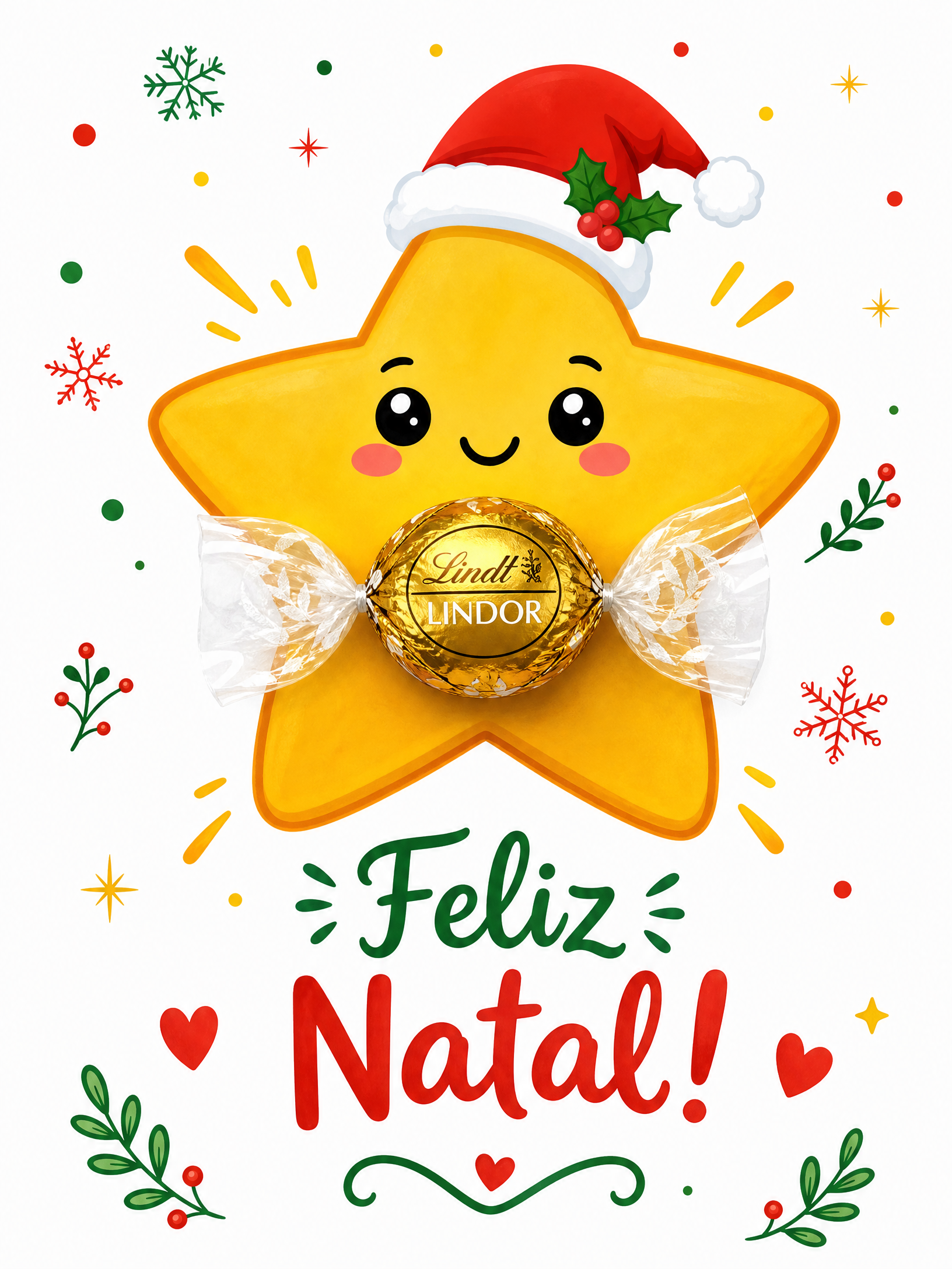 Estrela de Natal com Bala Dourada