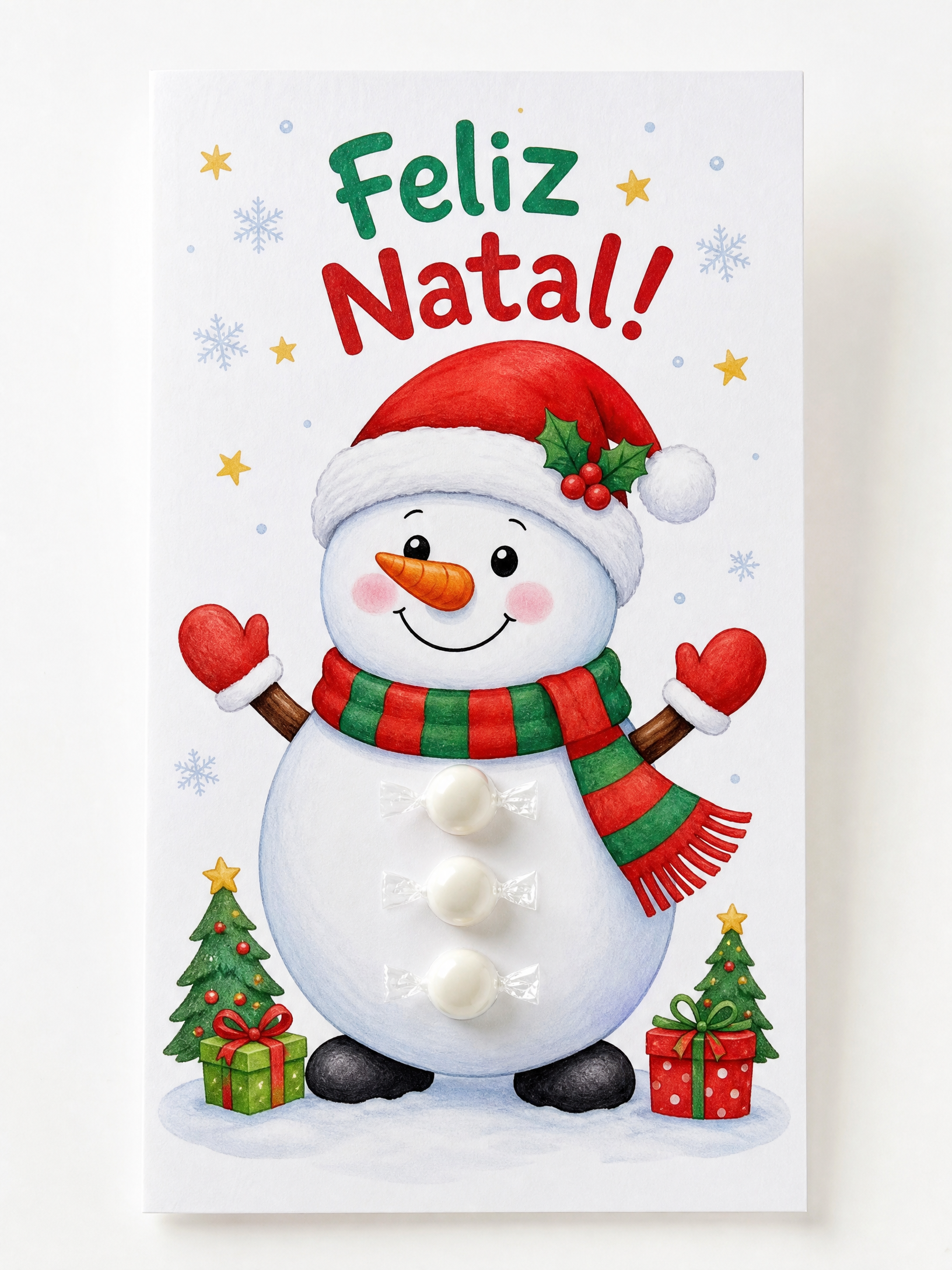 Boneco de Neve com Balas