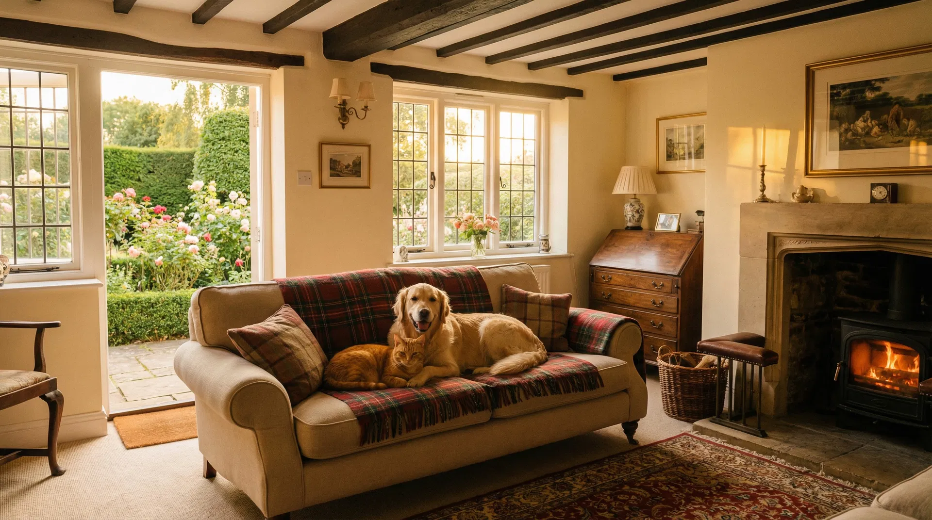 Cozy cottage with pets