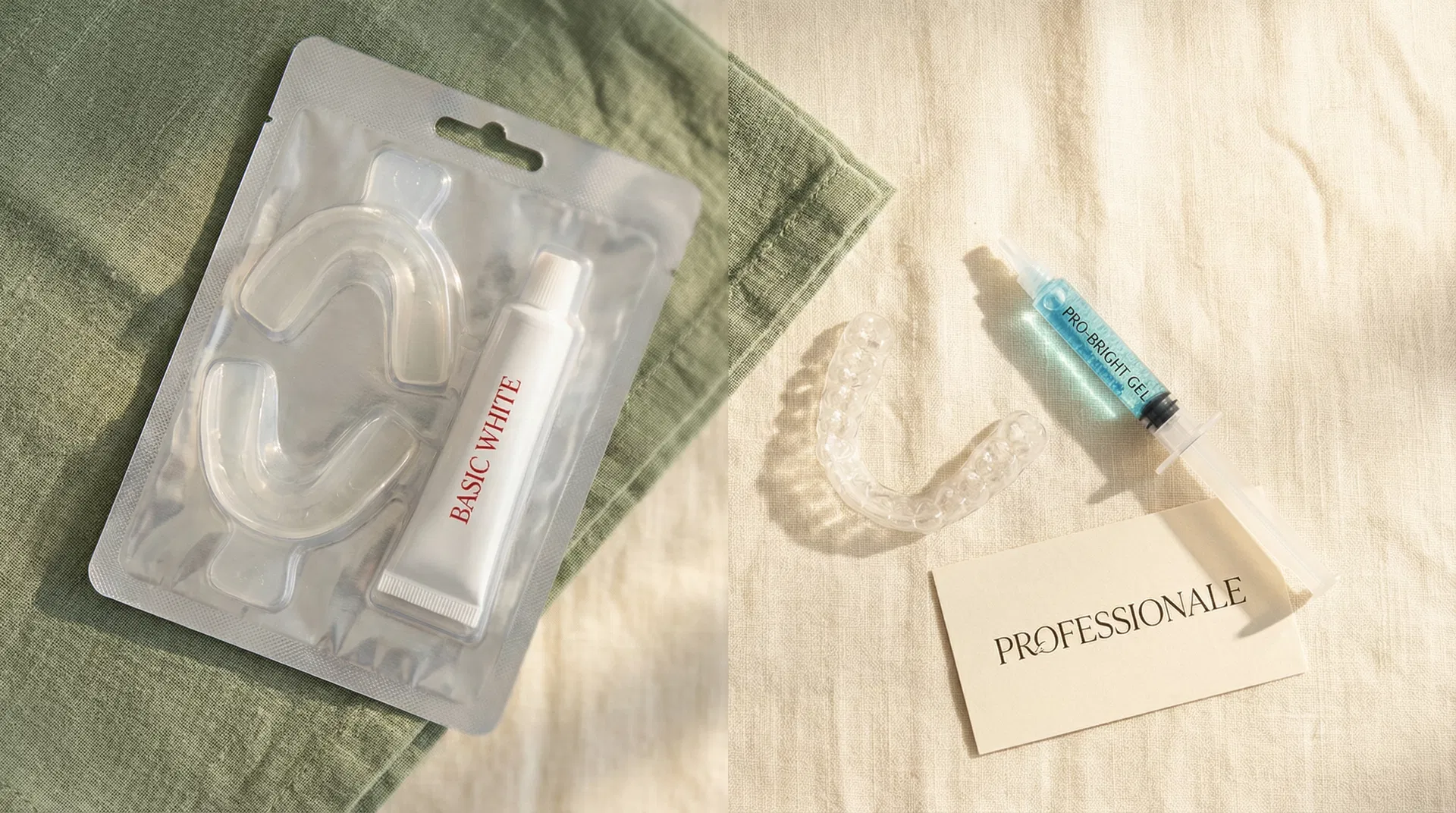 Kit sbiancamento fai-da-te vs professionale