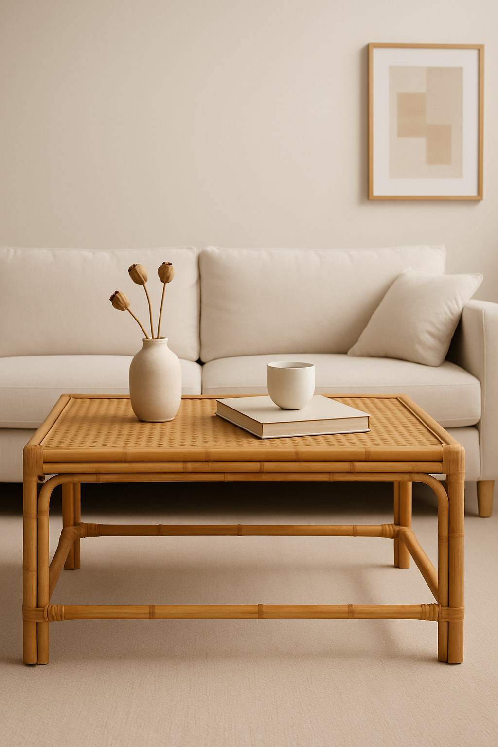 Bamboo Coffee Table Centerpiece